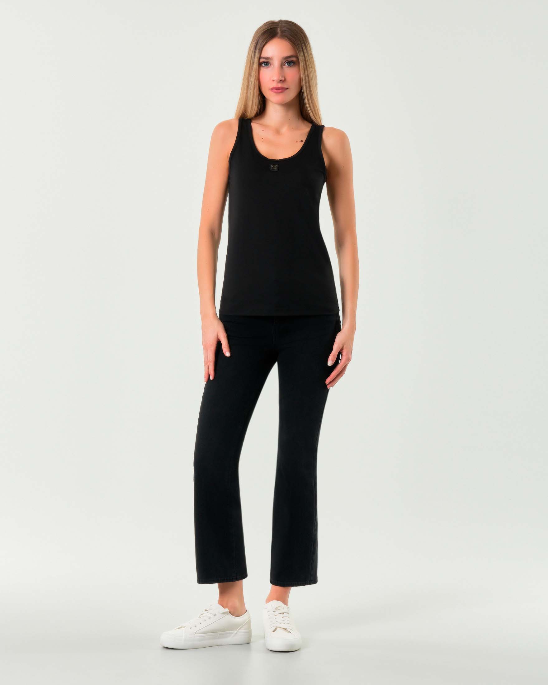 Pantaloni neri a trombetta Liu Jo in misto cotone