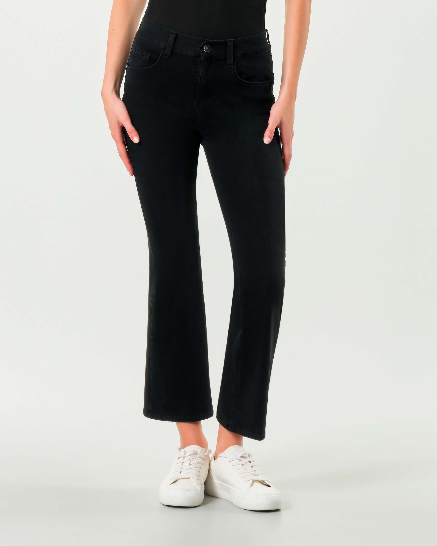 Pantaloni neri a trombetta Liu Jo in misto cotone image