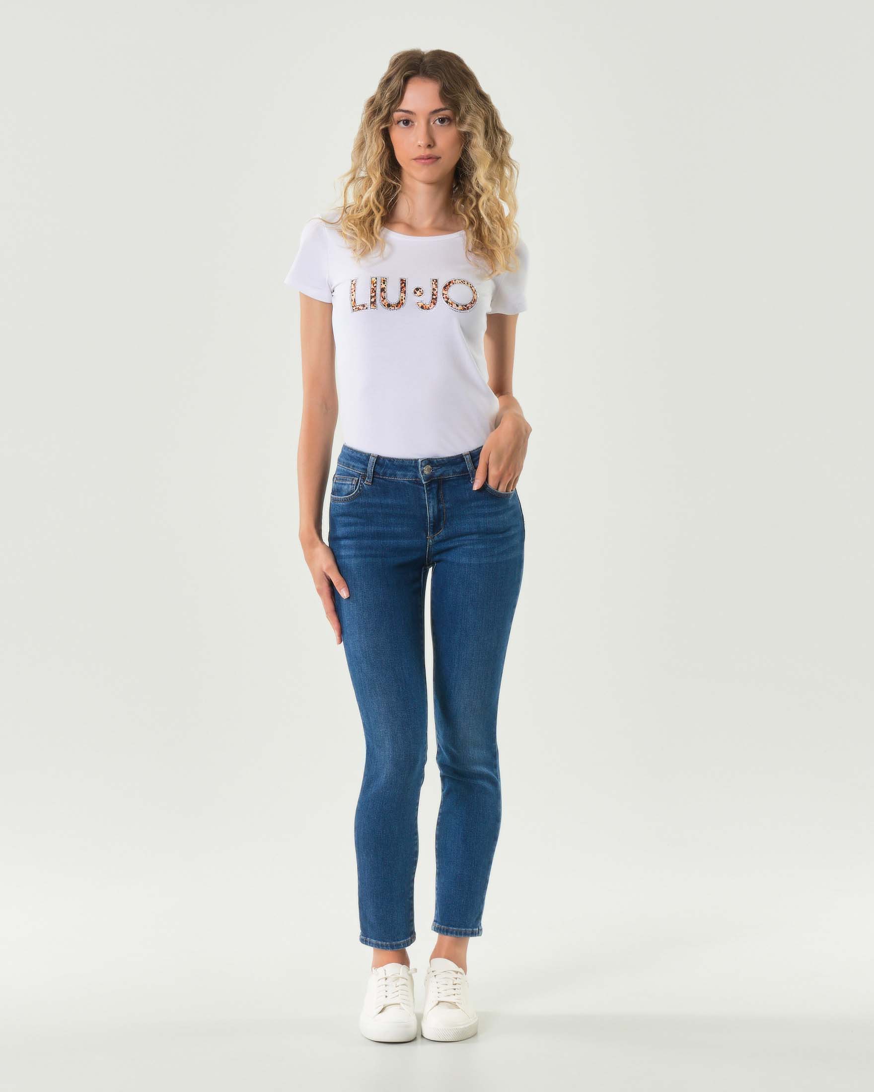 Jeans skinny blu stone washed Liu Jo in cotone stretch
