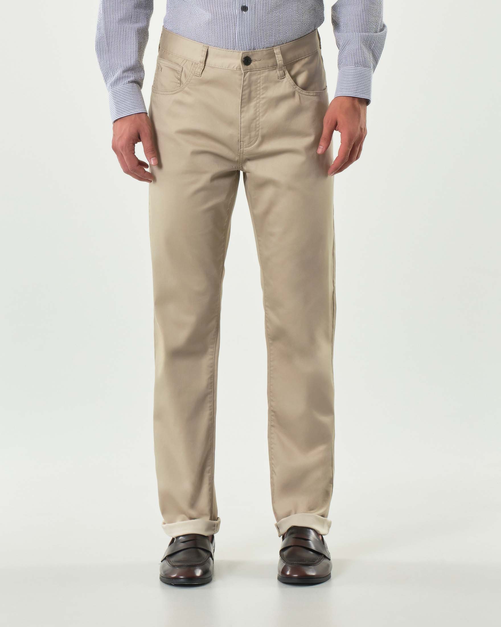 Pantalone sabbia cinque tasche Armani Exchange in raso di cotone stretch image