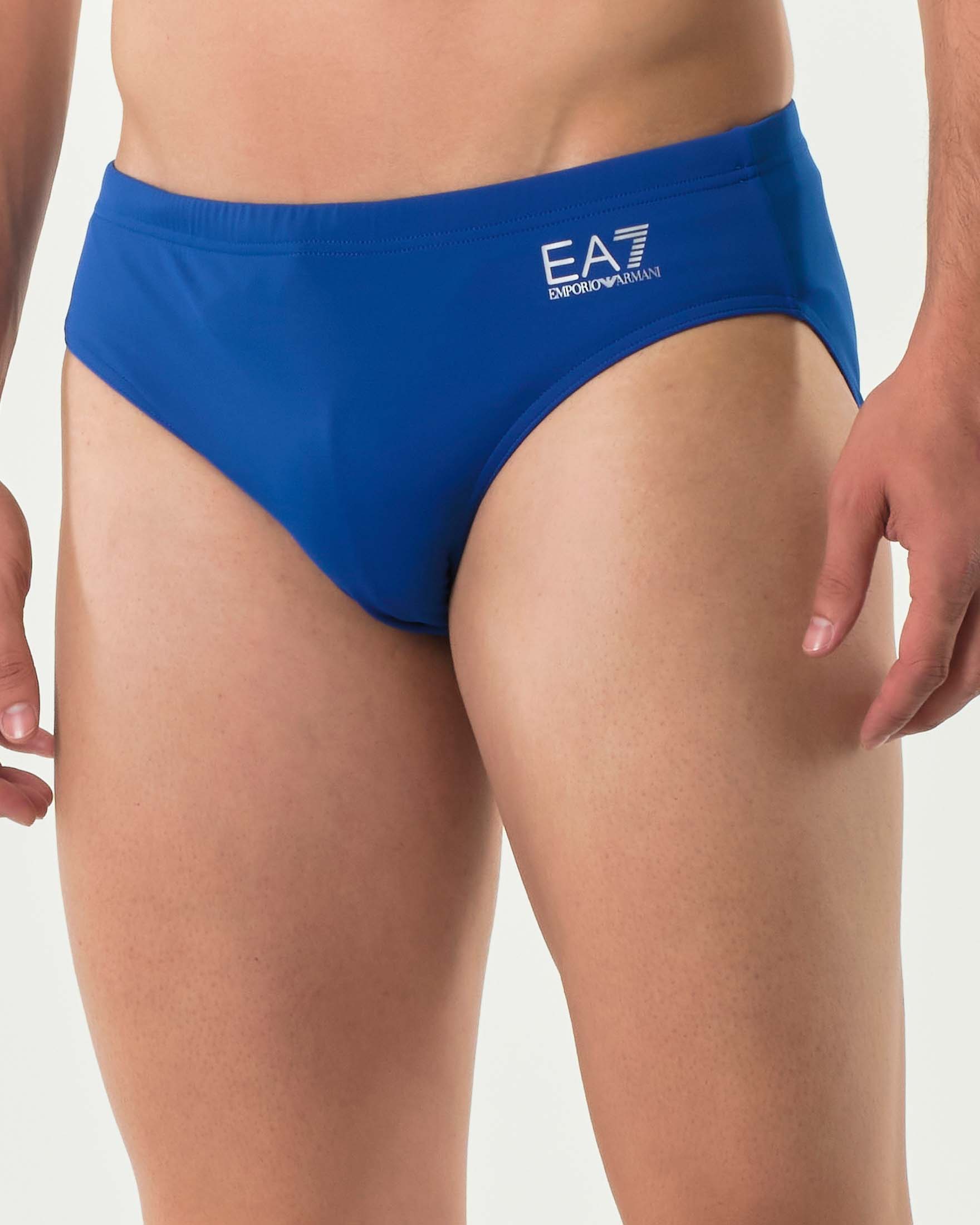 Costume slip EA7 blu royal in tessuto stretch image