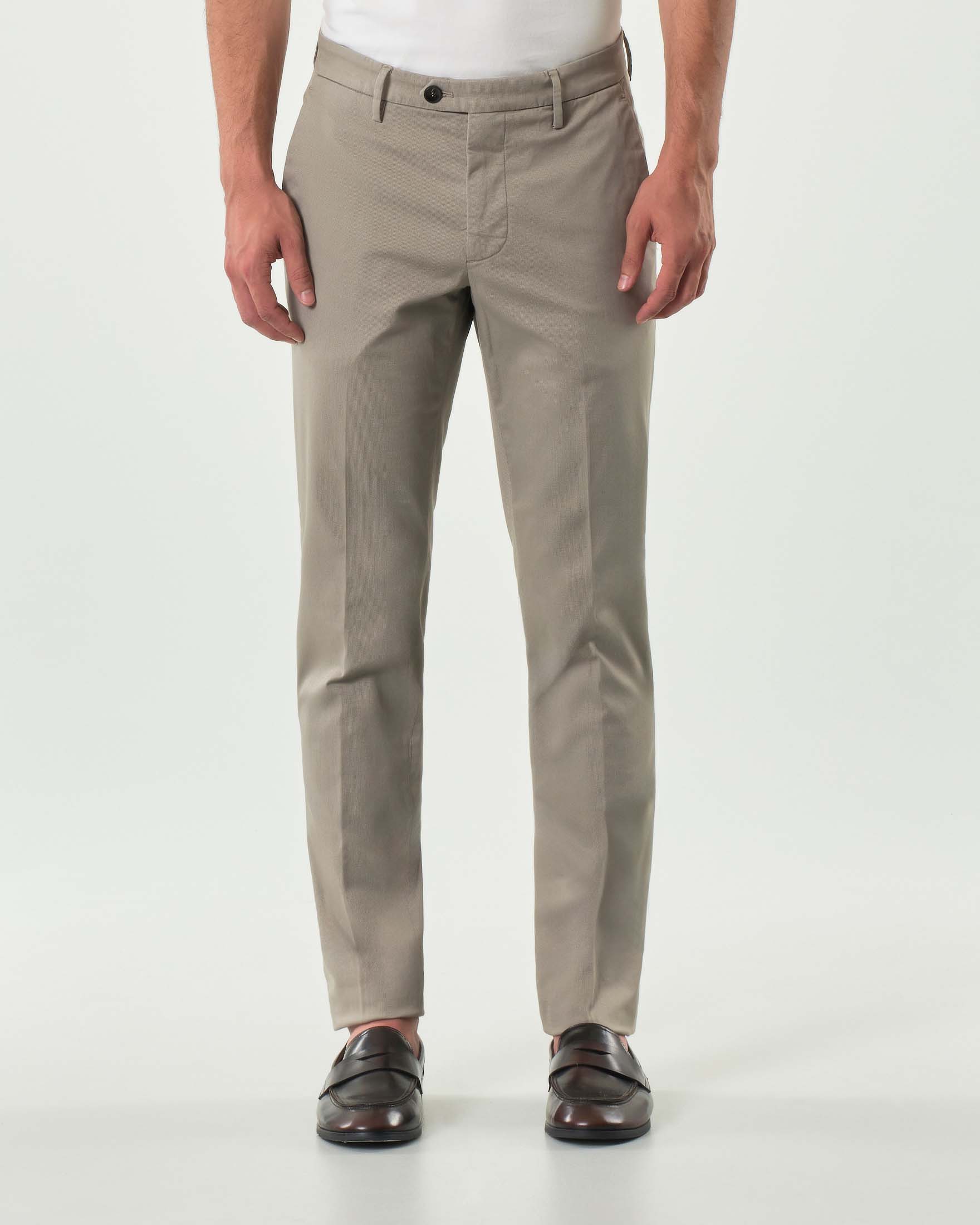 Pantaloni Michael Coal chino Brad tortora in tessuto punto spillo di cotone stretch image