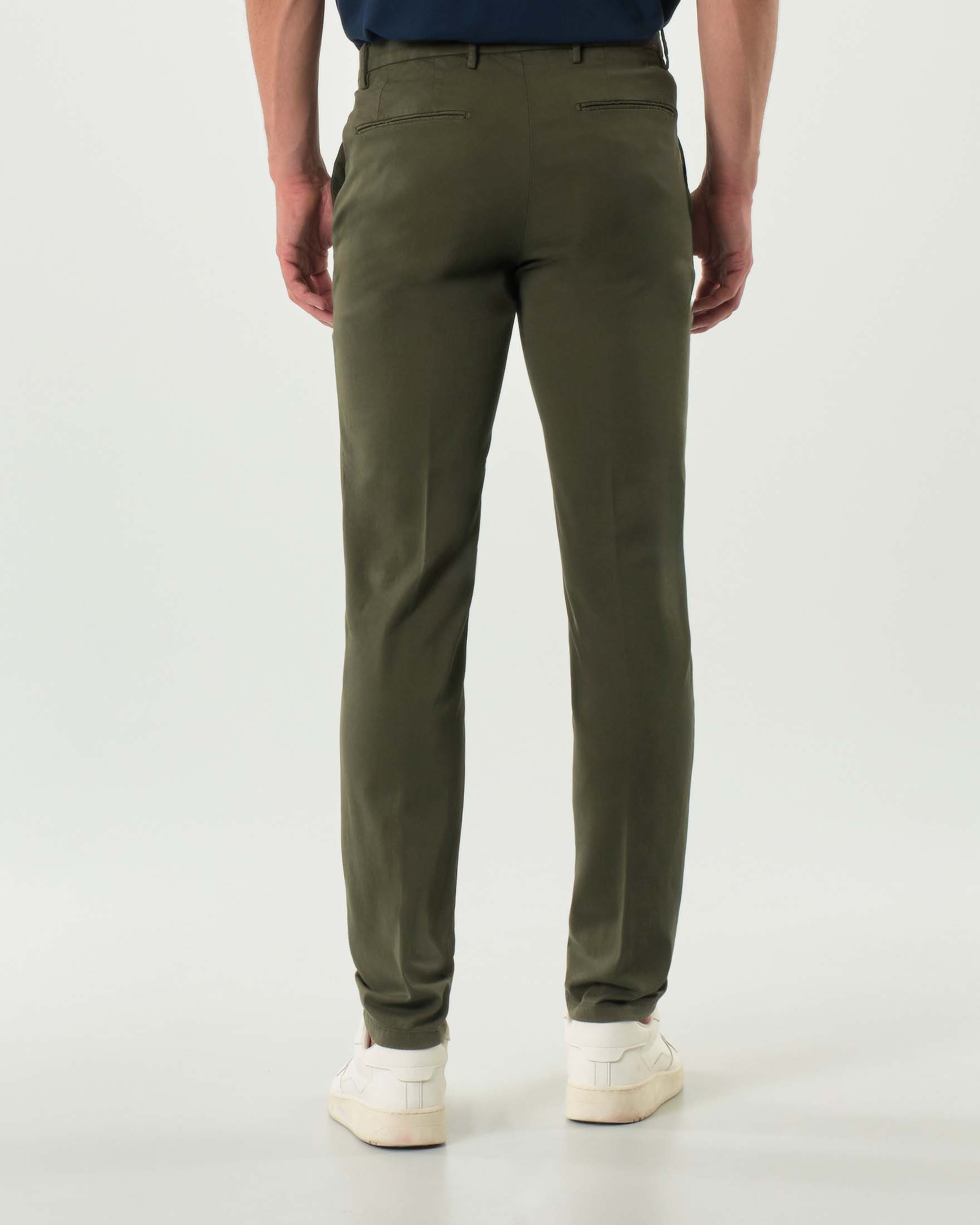 Pantaloni Michael Coal chino Brad verde militare in misto cotone e