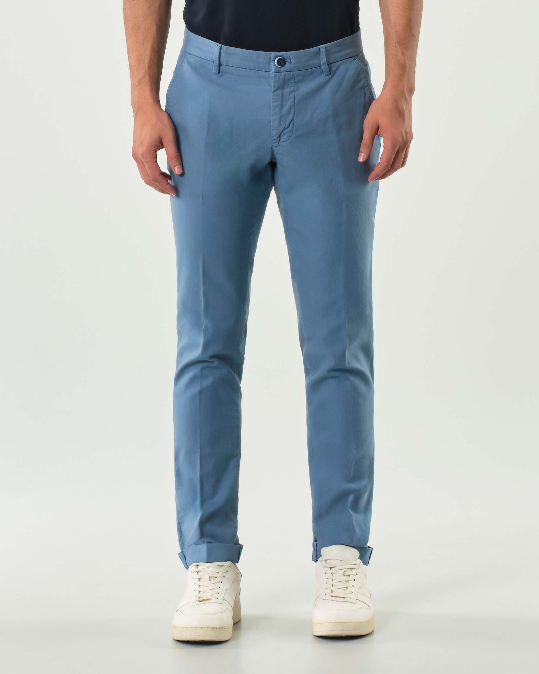 Pantalone Powell chino Levanto avio in canvas di cotone stretch