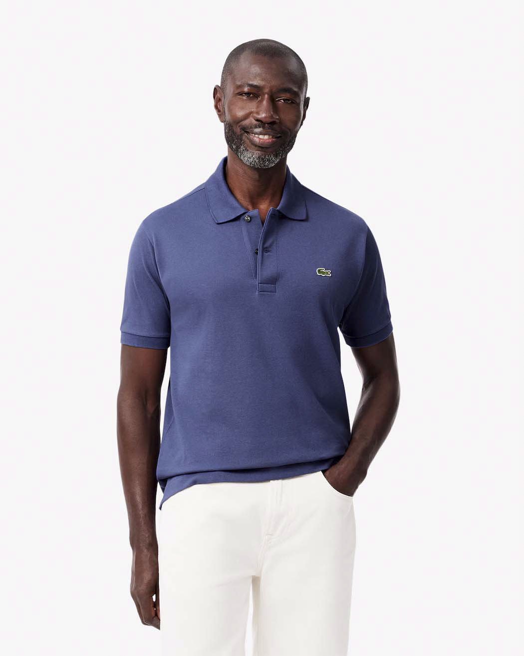 Polo Lacoste viola classic fit L.12.12 in petit piqué