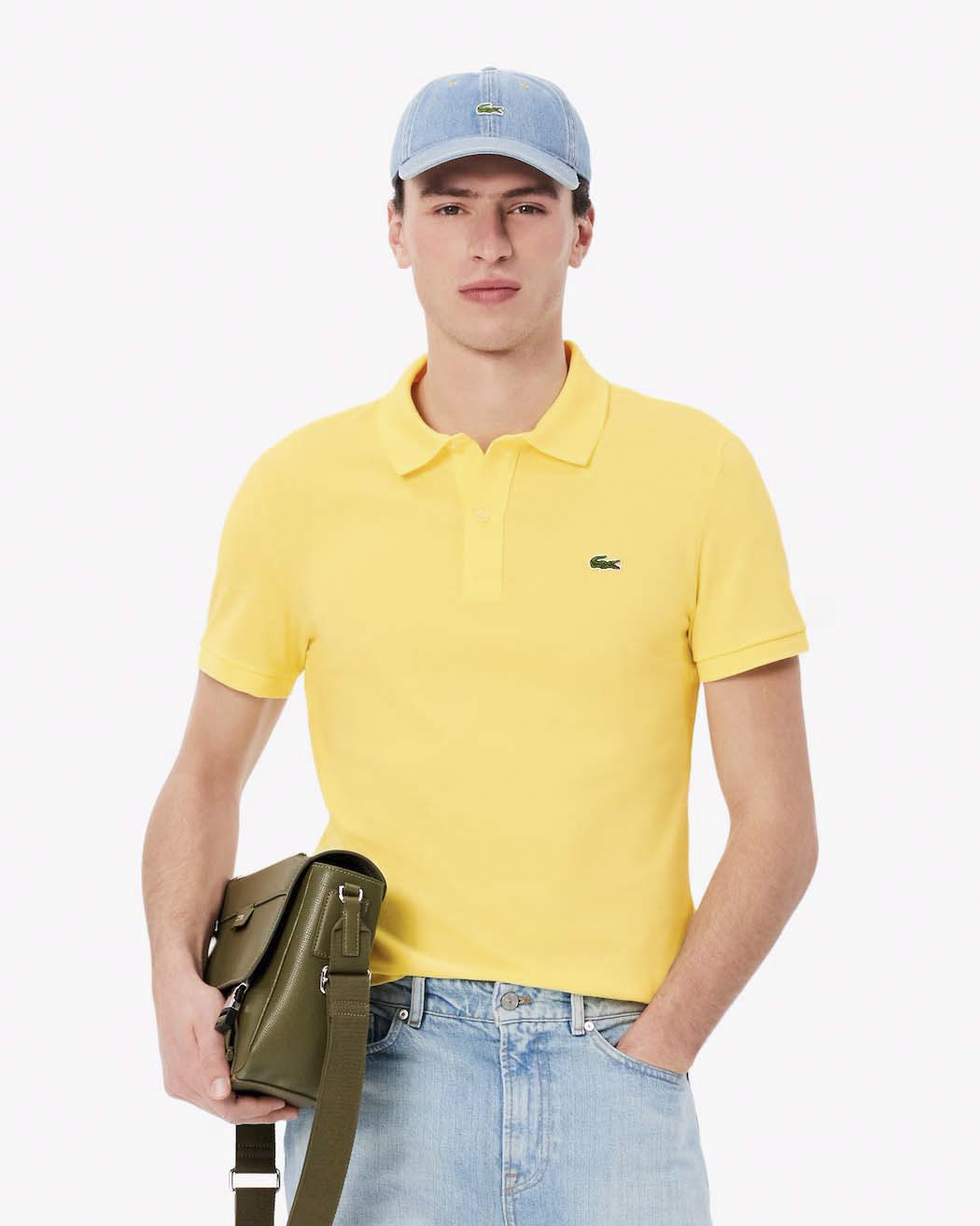 Polo gialla slim fit PH4012 in petit piqué