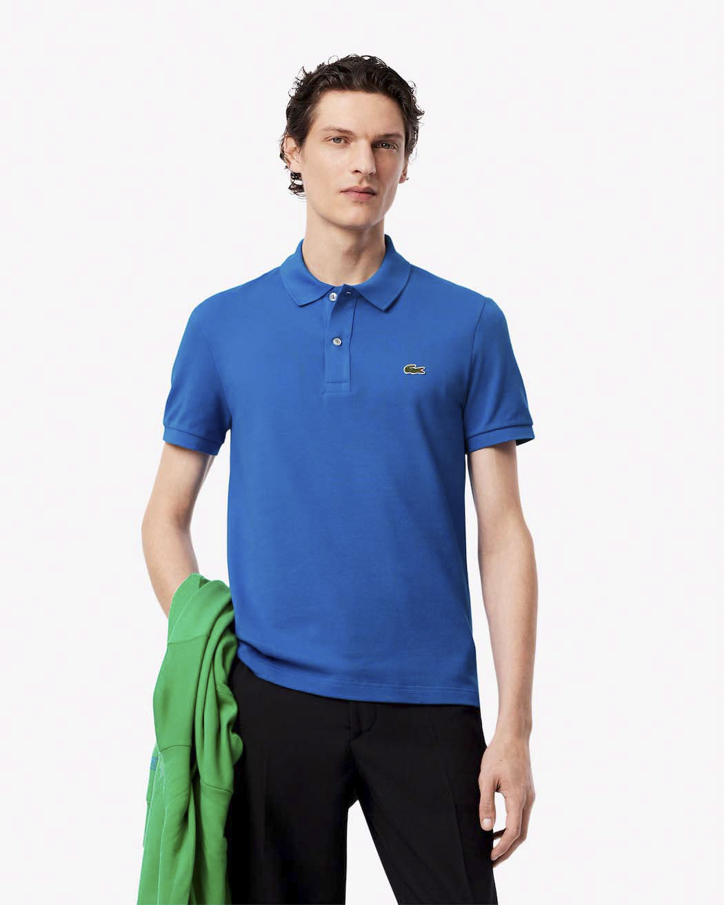 Lacoste — Polo Lacoste blu royal slim fit PH4012 in petit piqué