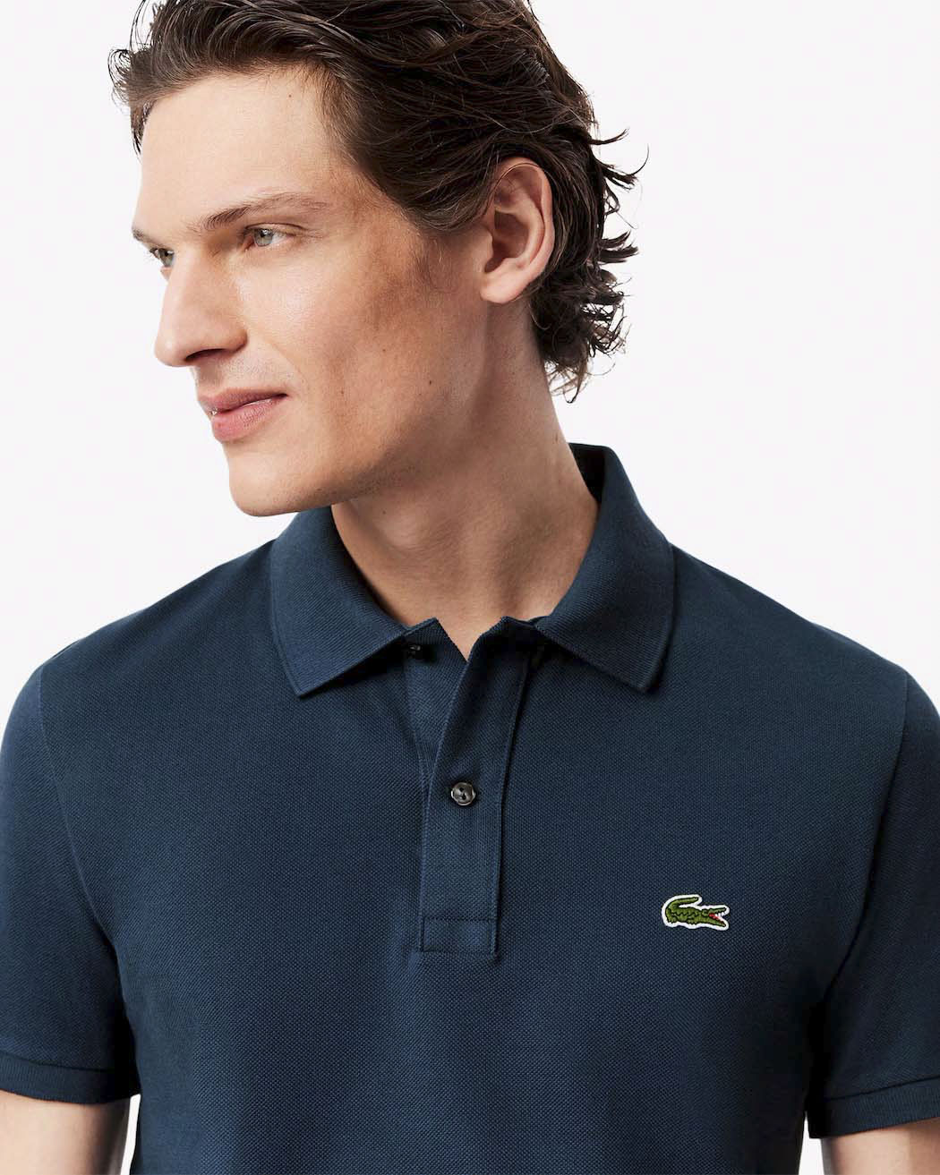 Polo Lacoste blu indaco slim fit PH4012 in petit piqué