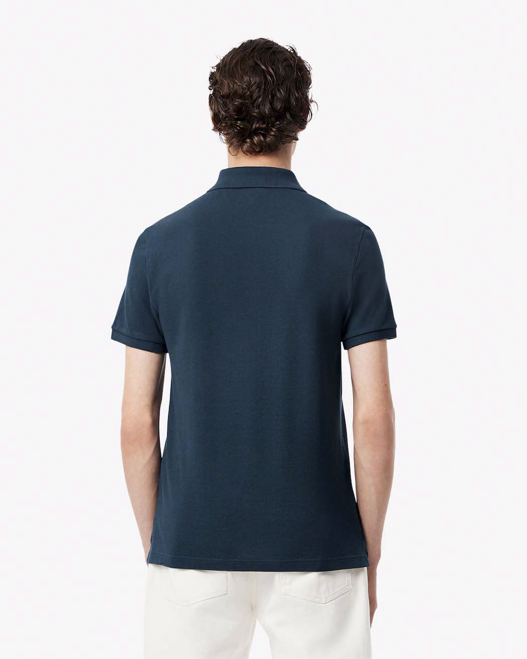Polo Lacoste blu indaco slim fit PH4012 in petit piqué
