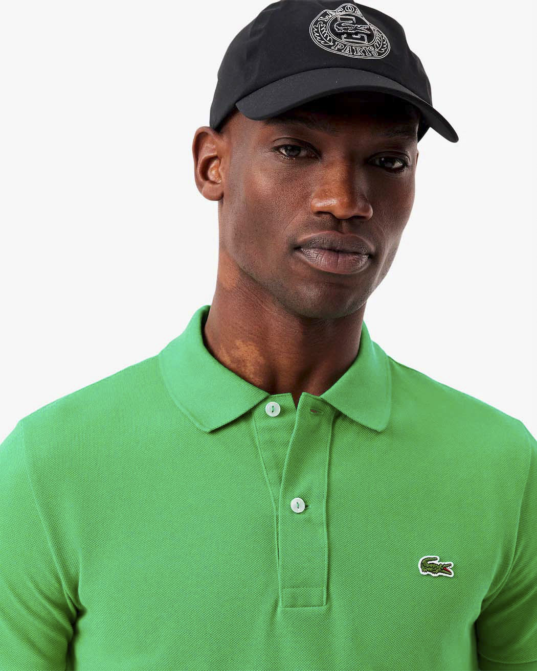 Polo Lacoste verde prato slim fit PH4012 in petit piqué