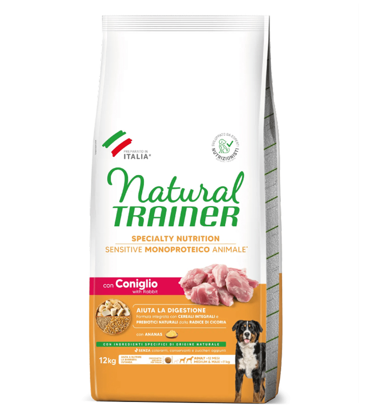 TRAINER Hundenahrung Für Große Hunde – Natürliches Hundefutter Mit Huhn & Reis, 12 Kg Sack Für Erwachsene Hunde
