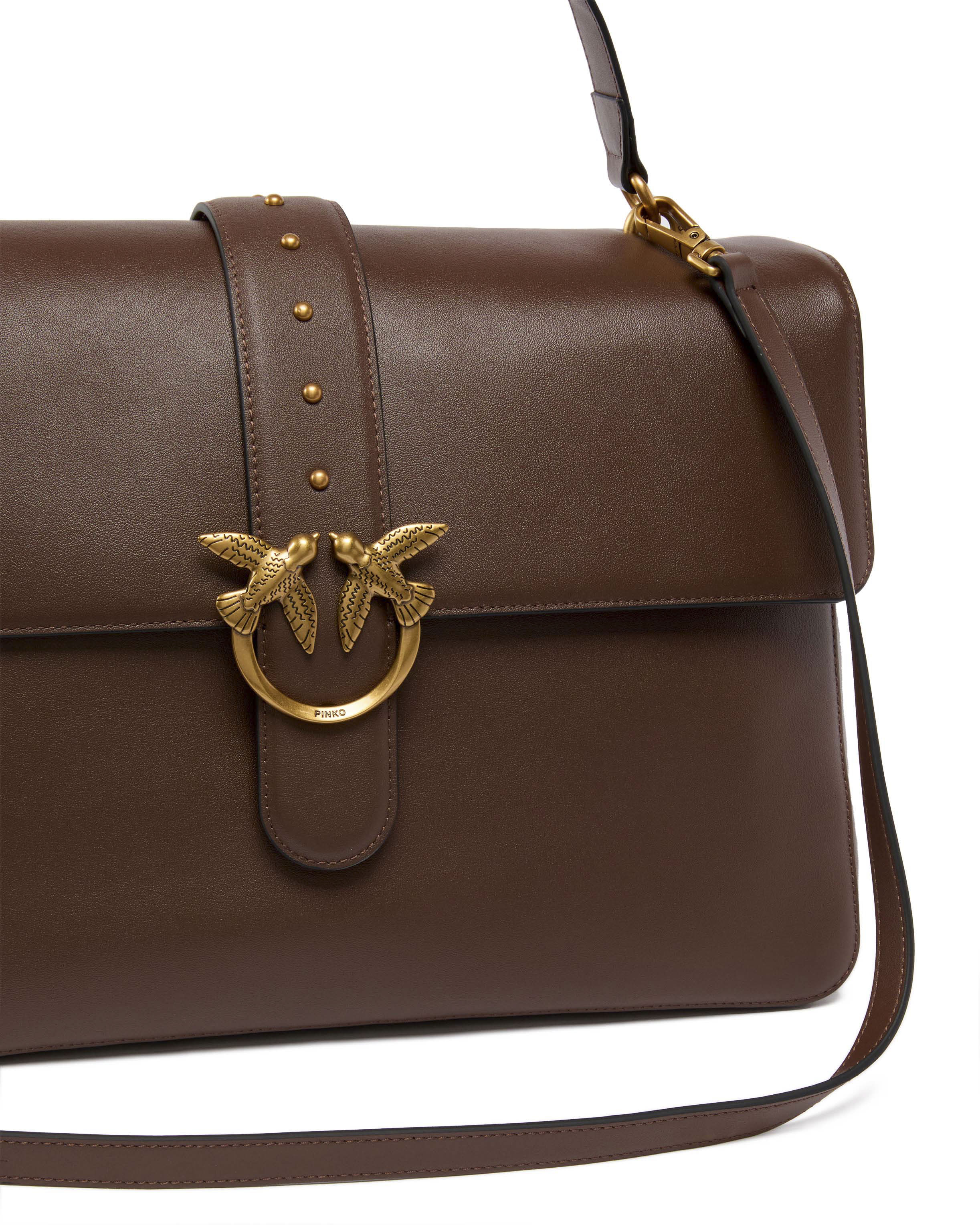 Fibbia Borsa A Spalla Pinko Slouchy Bag Pinko Marrone Con Chiusura