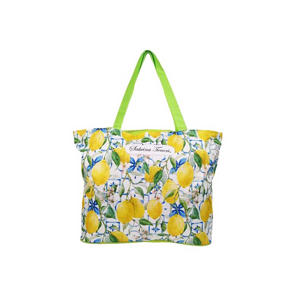 Dueesse Borsa Mare Fantasia Limoni 56x19x39h Cm