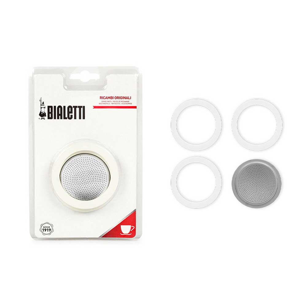 Bialetti Blister 3 Guarnizioni E 1 Piastra Per Caffettiera 6 Tazze