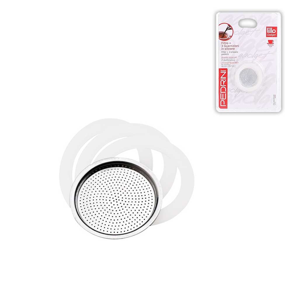 Pedrini Blister 3 Guarnizioni E 1 Piastra Per Caffettiera 1/2 Tazza