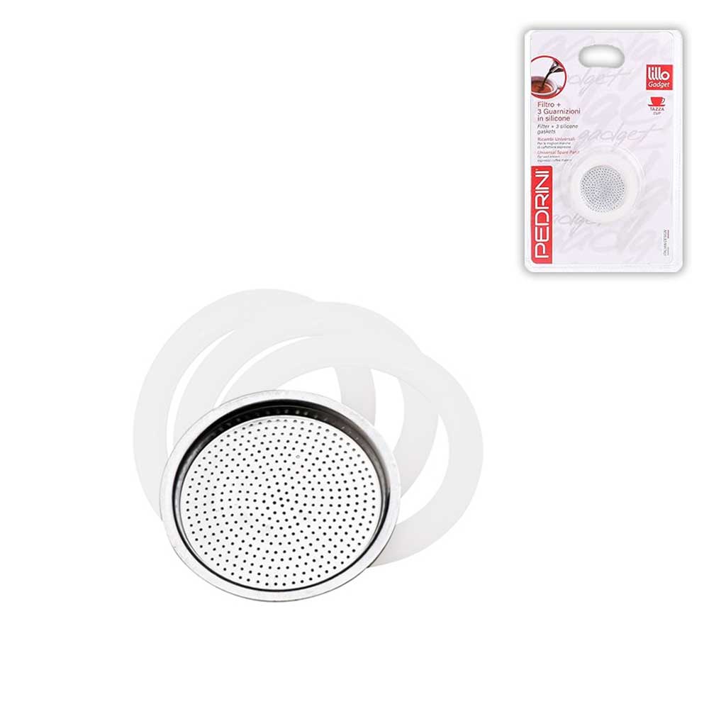 Pedrini Blister 3 Guarnizioni E 1 Piastra Per Caffettiera 1 Tazza