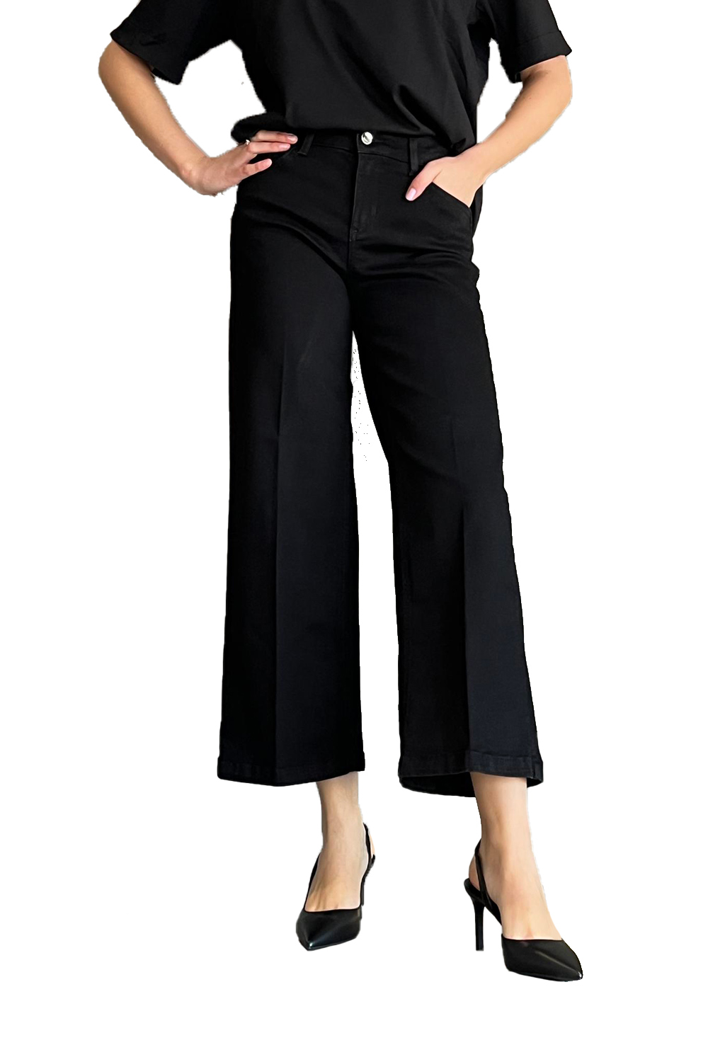 Jeans Cropped Nero