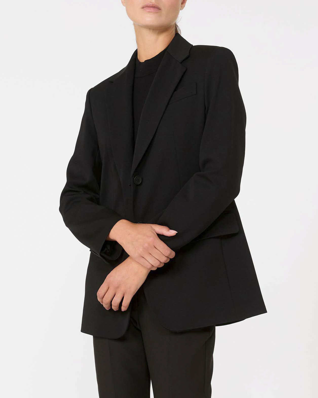 Blazer nero Weekend over in jersey in lyocell e cotone