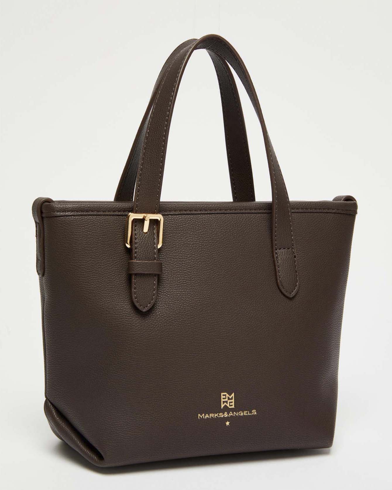 Mini borsa a mano Emme Marella in similpelle martellata marrone