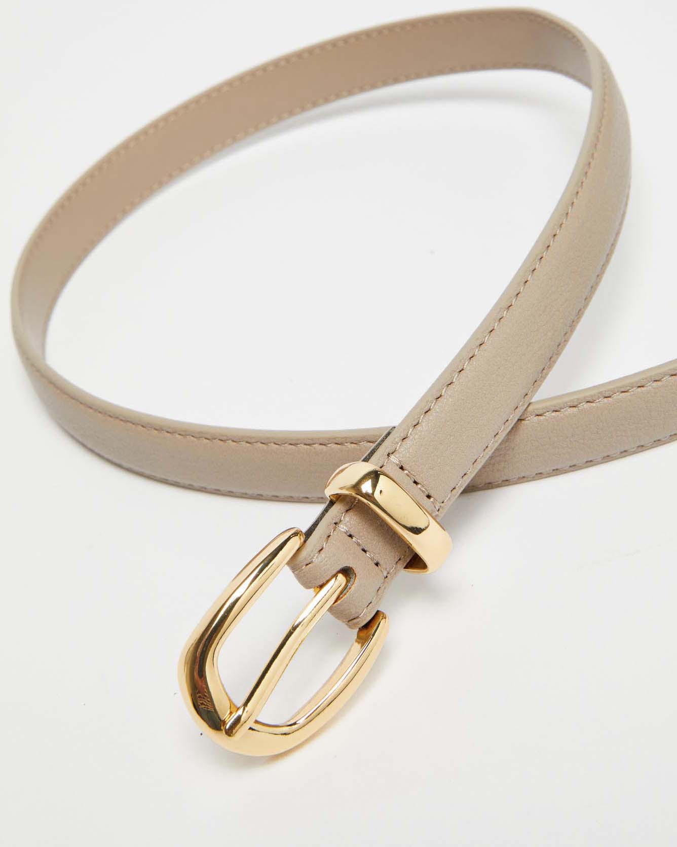 Cintura color taupe Emme Marella in similpelle con fibbia in