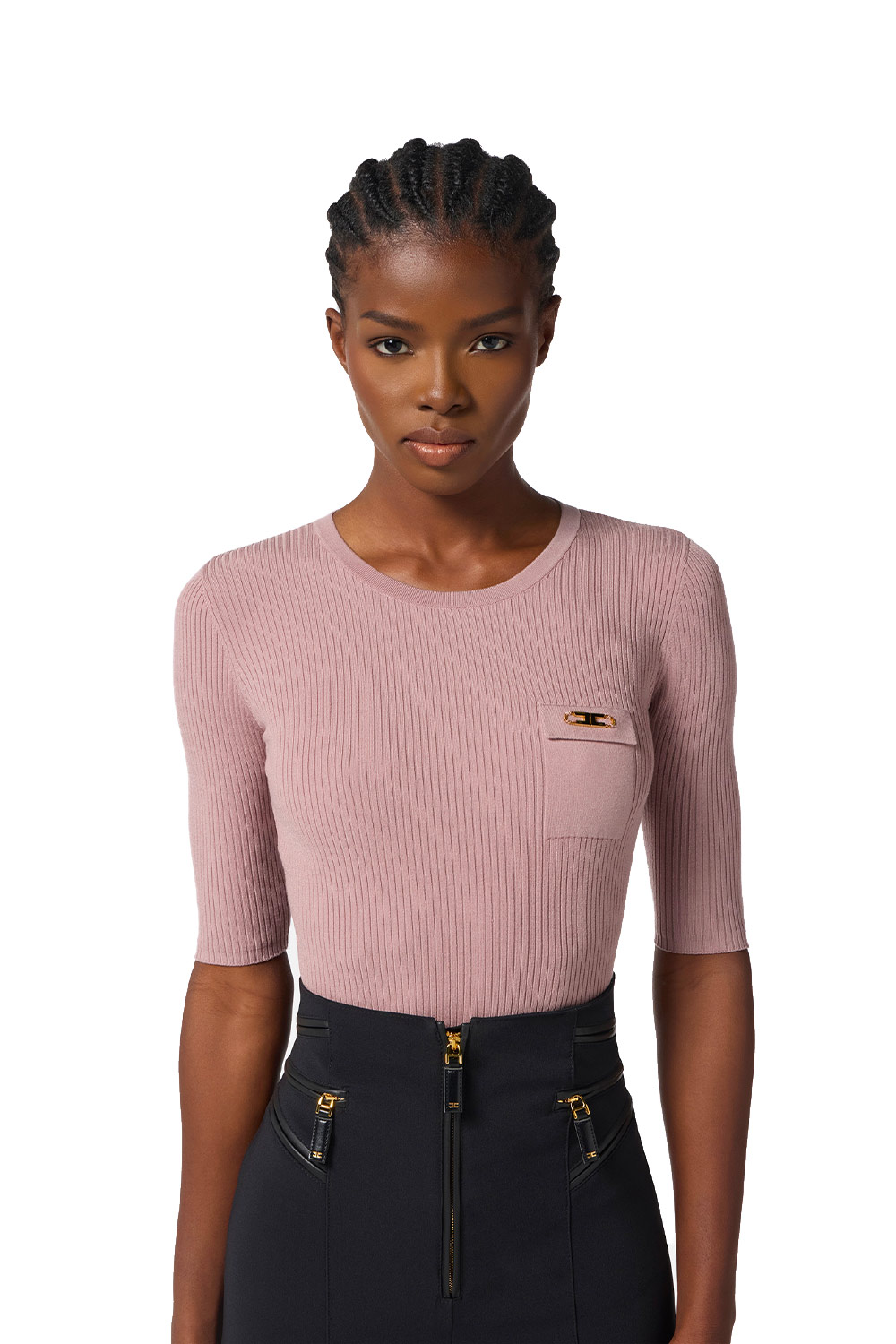 Maglia a Costine con Taschino