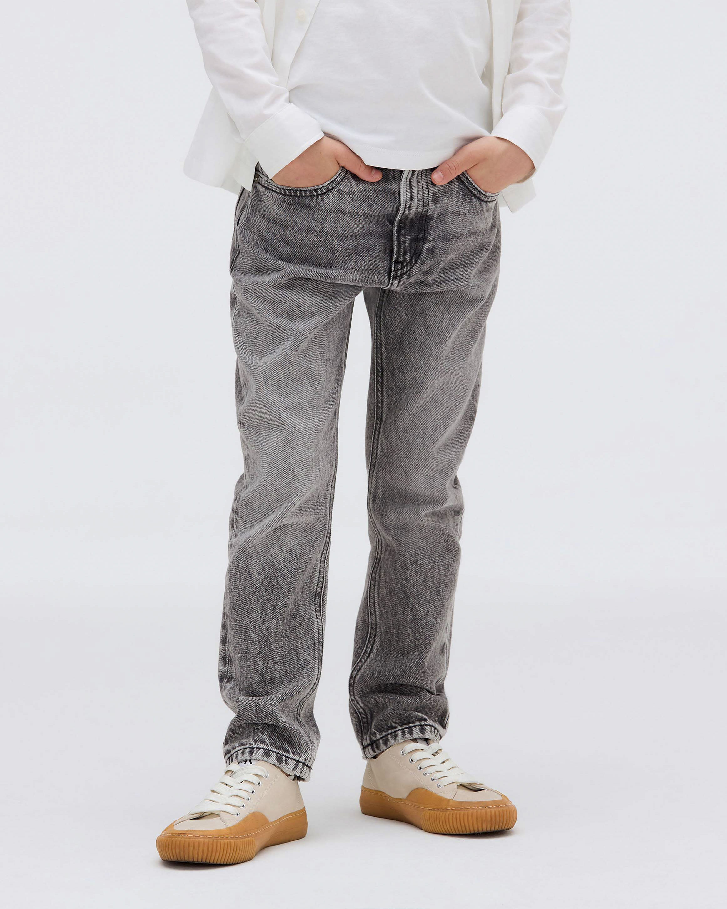 Jeans regular fit Calvin Klein grigio super stone washed