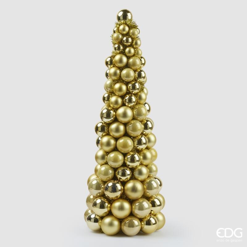 Albero di Natale Topiary Pallemix Cono Oro d.25 h.65 Edg