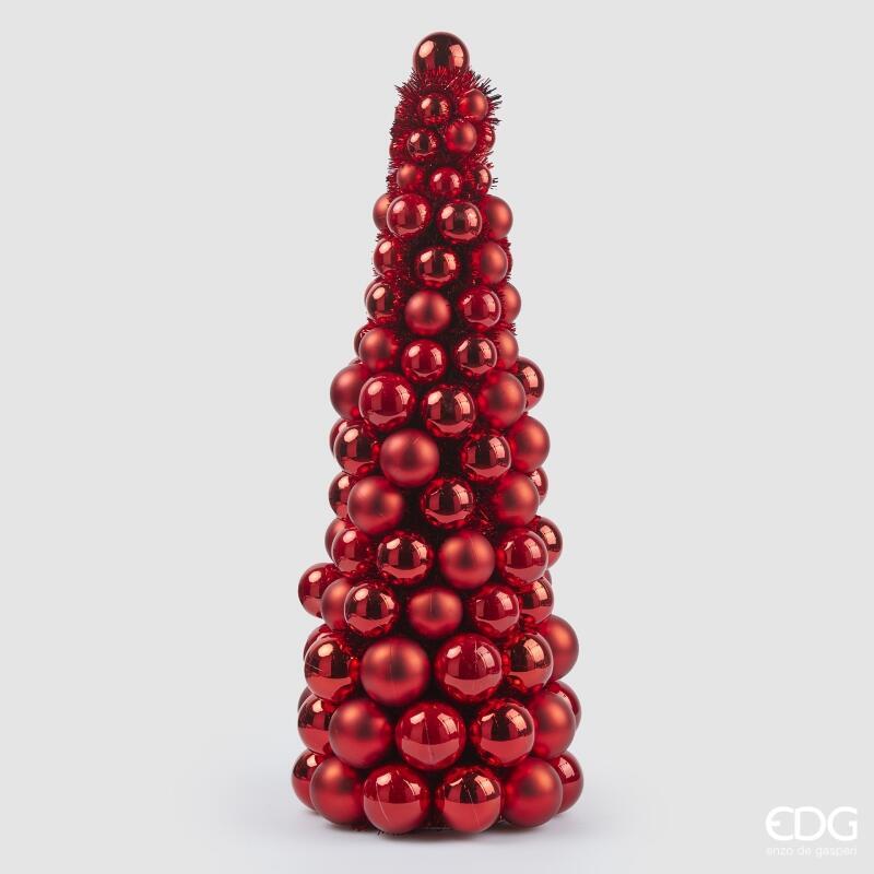 Albero di Natale Topiary Pallemix Cono Rosso d.25 h.65 Edg