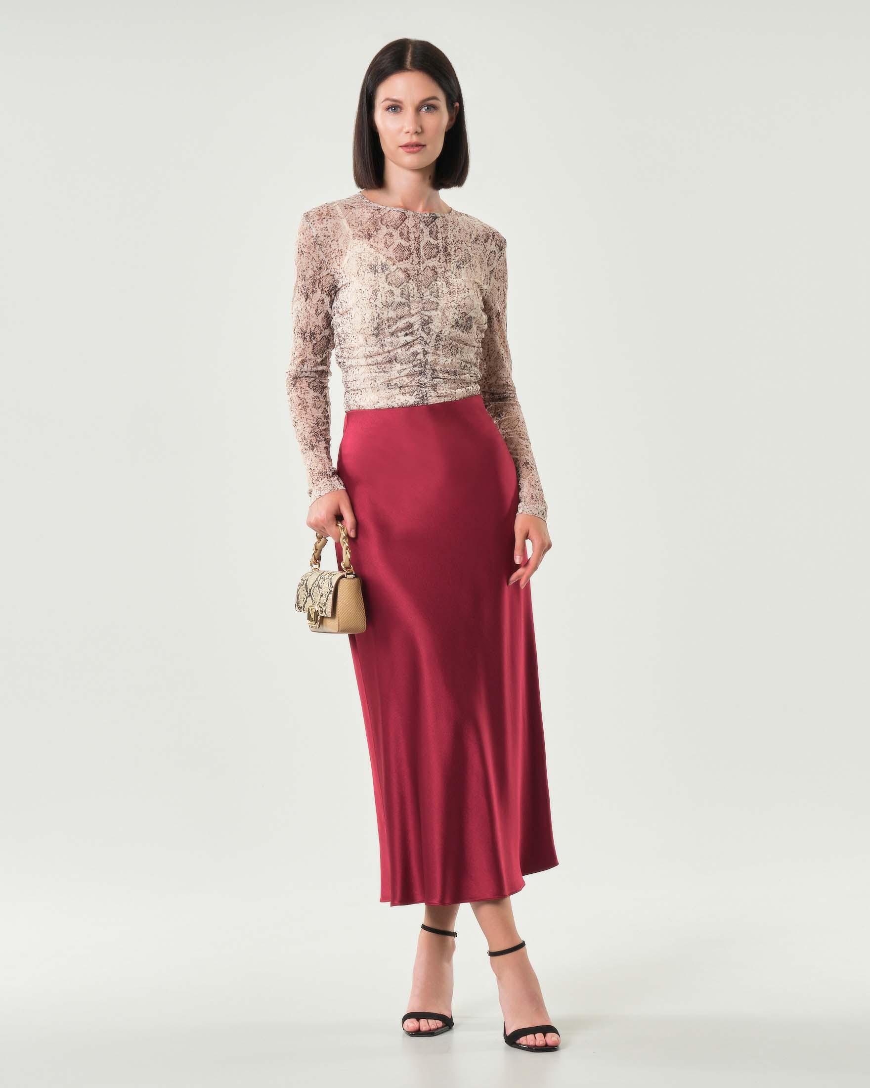 Gonna Svasata Gonna Rossa Pitonata ASOS DESIGN Gonna A Colonna