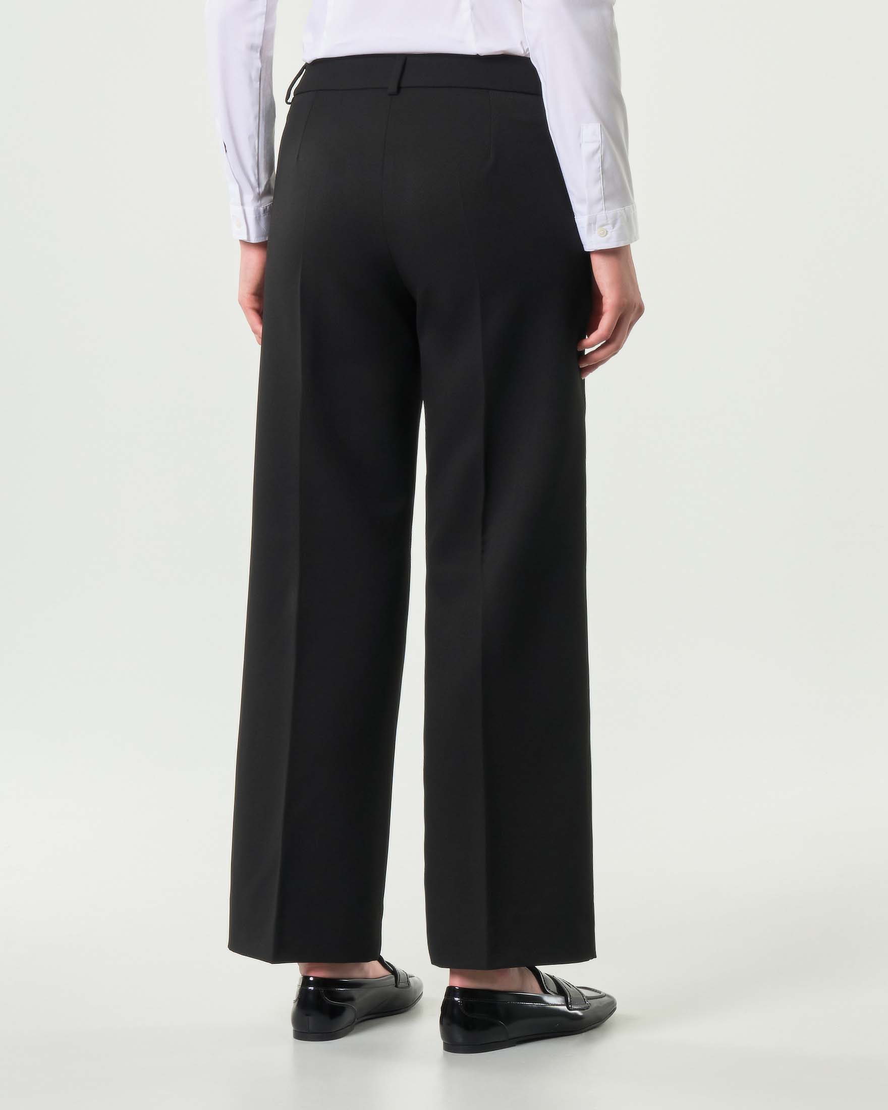 Marella Pantalone Nero A Trombetta Pantaloni Alla Caviglia Neri