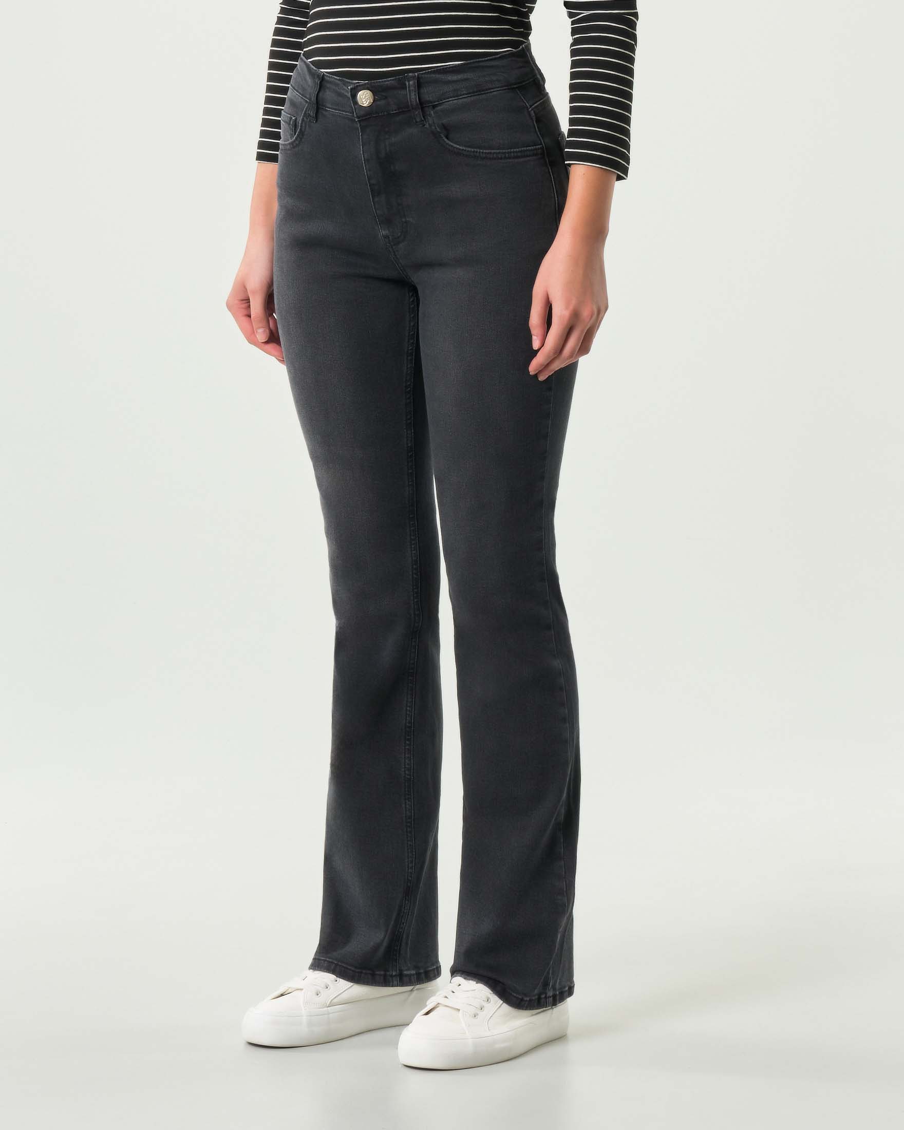 Jeans bootcut neri delavè Emme Marella in cotone stretch image