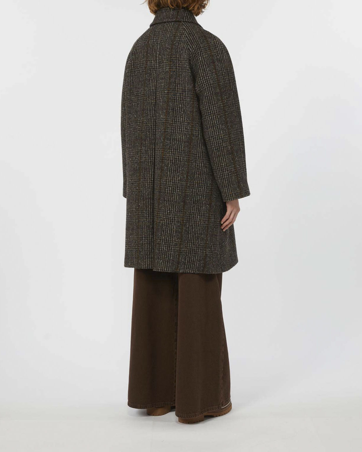 Cappotto in tweed di pura lana Weekend Max Mara a fantasia check