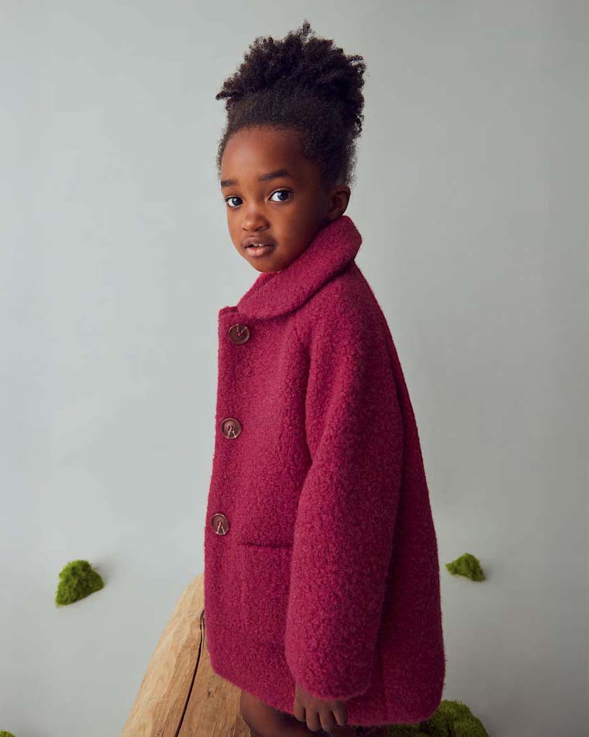 Cappottino Mayoral teddy riccio rosso ciliega