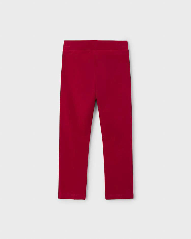 Leggins Mayoral rosso a costine con cucitura in cotone stretch image