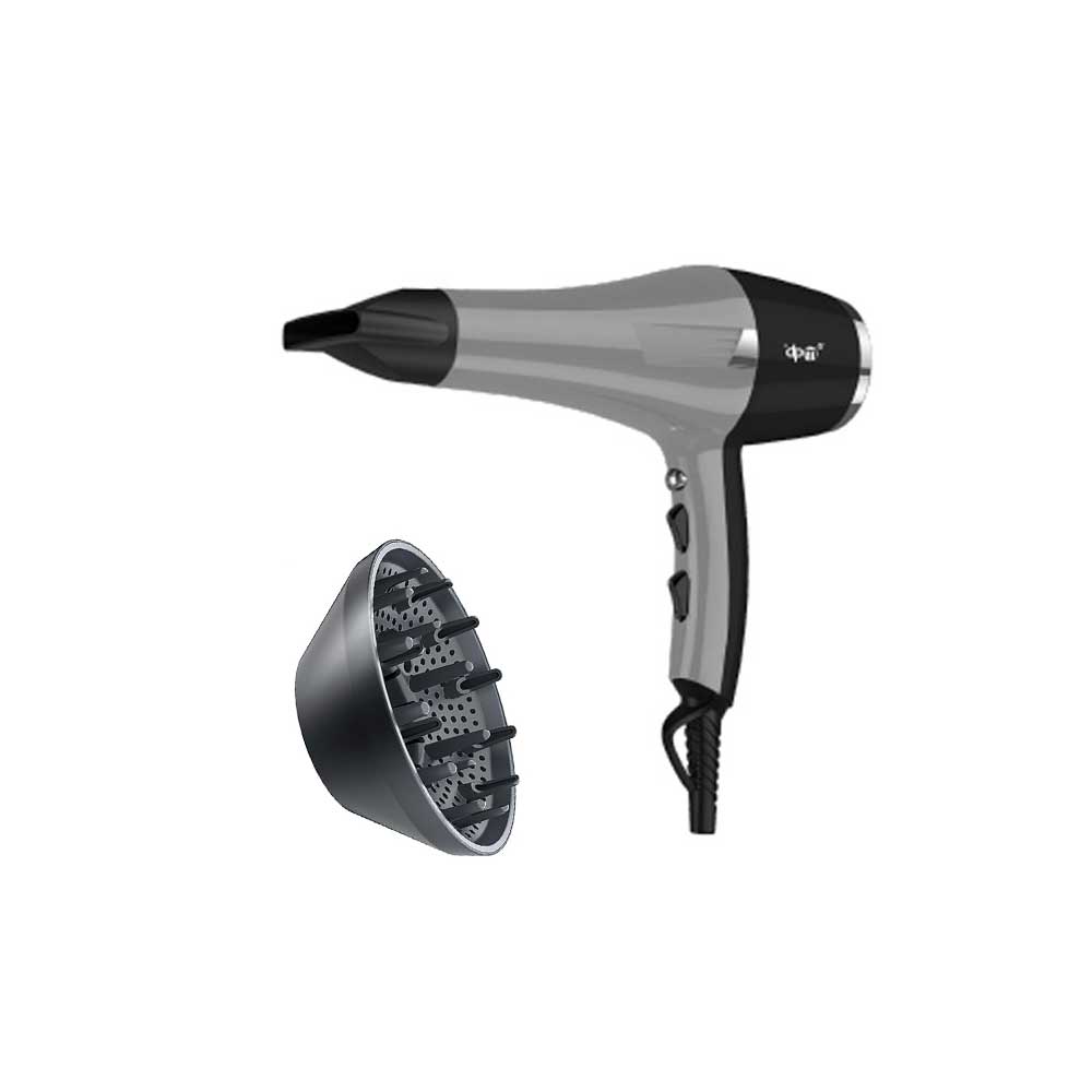 DPM Asciugacapelli Professionale Con 2 Velocità Colore Grigio 1800 W 