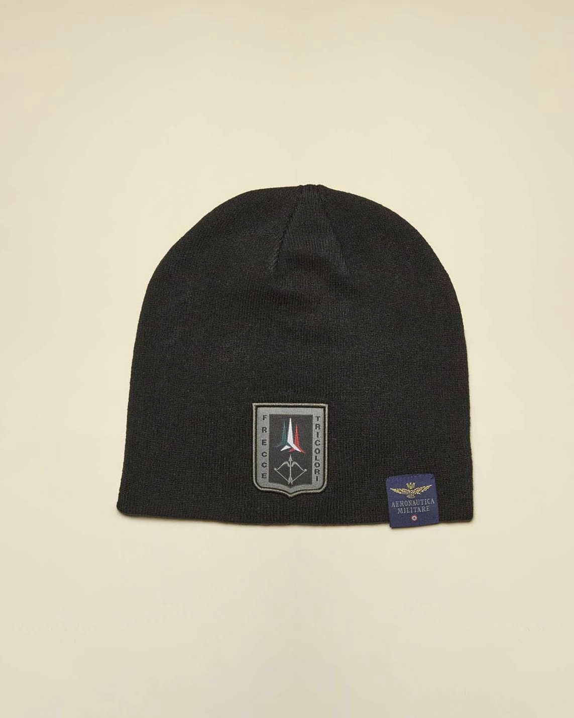 Berretto Aeronautica Militare nero in maglia acrilica rasata