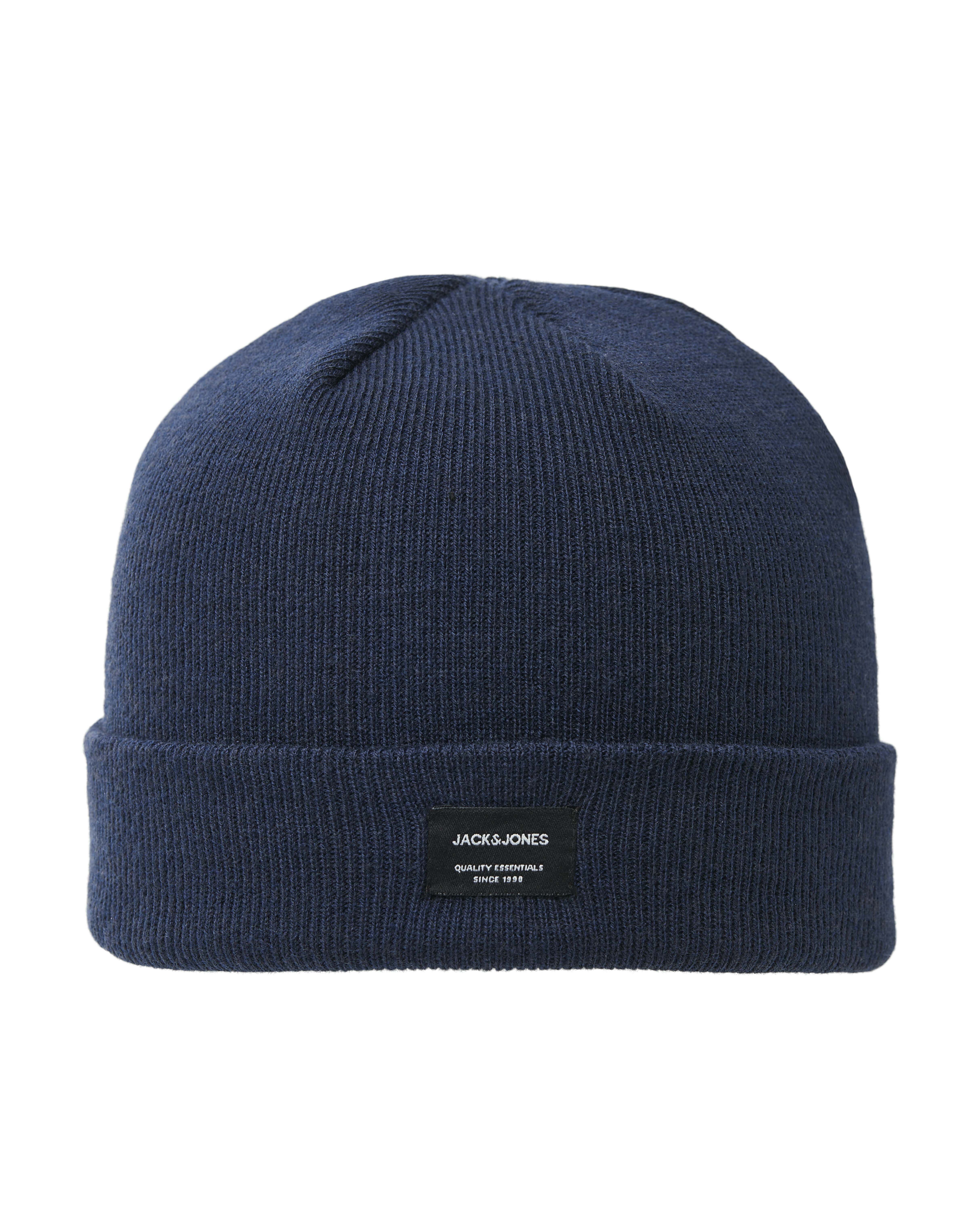 Berretto Jack & Jones blu in maglia a costine