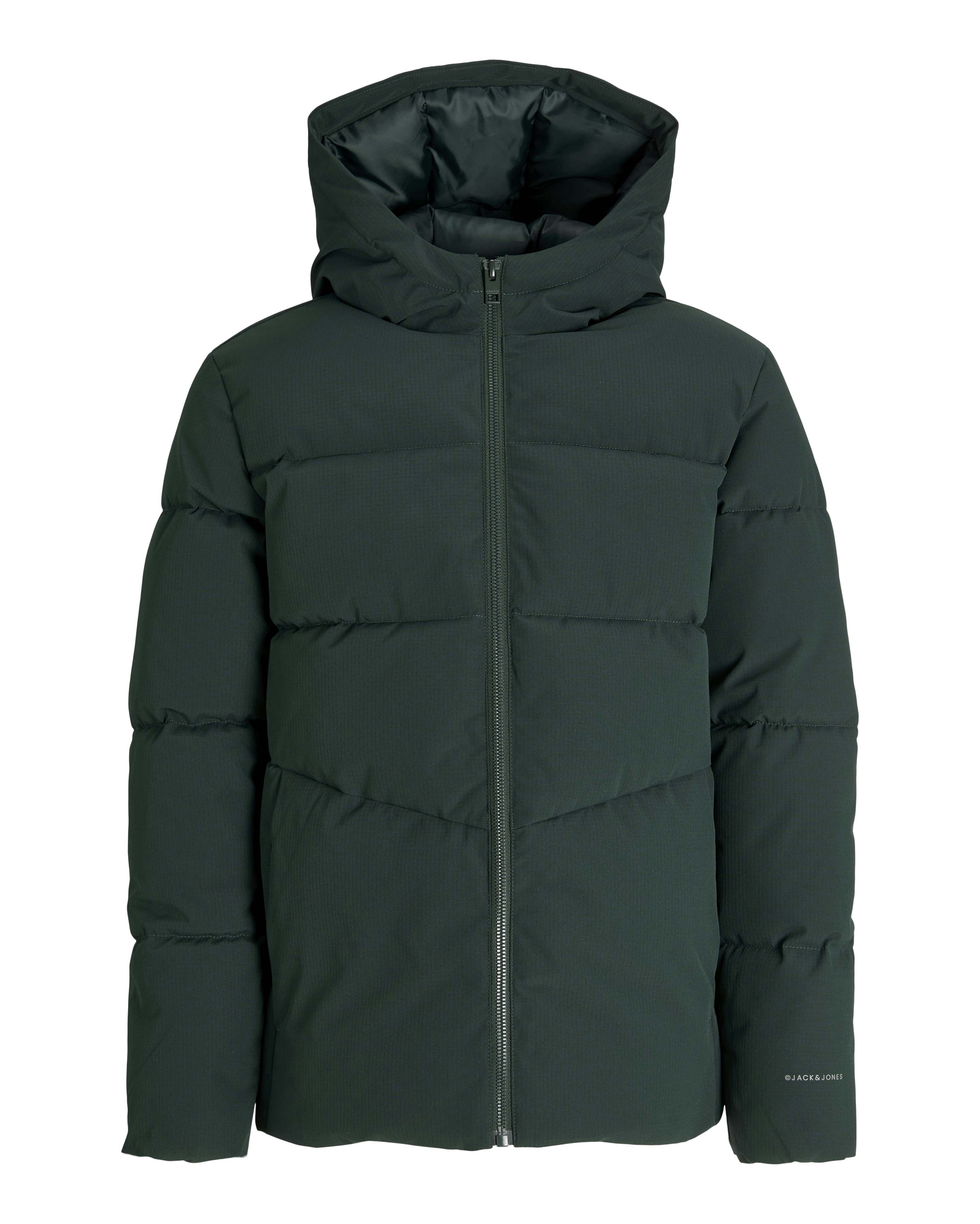 Piumino Jack & Jones verde imbottito con cappuccio
