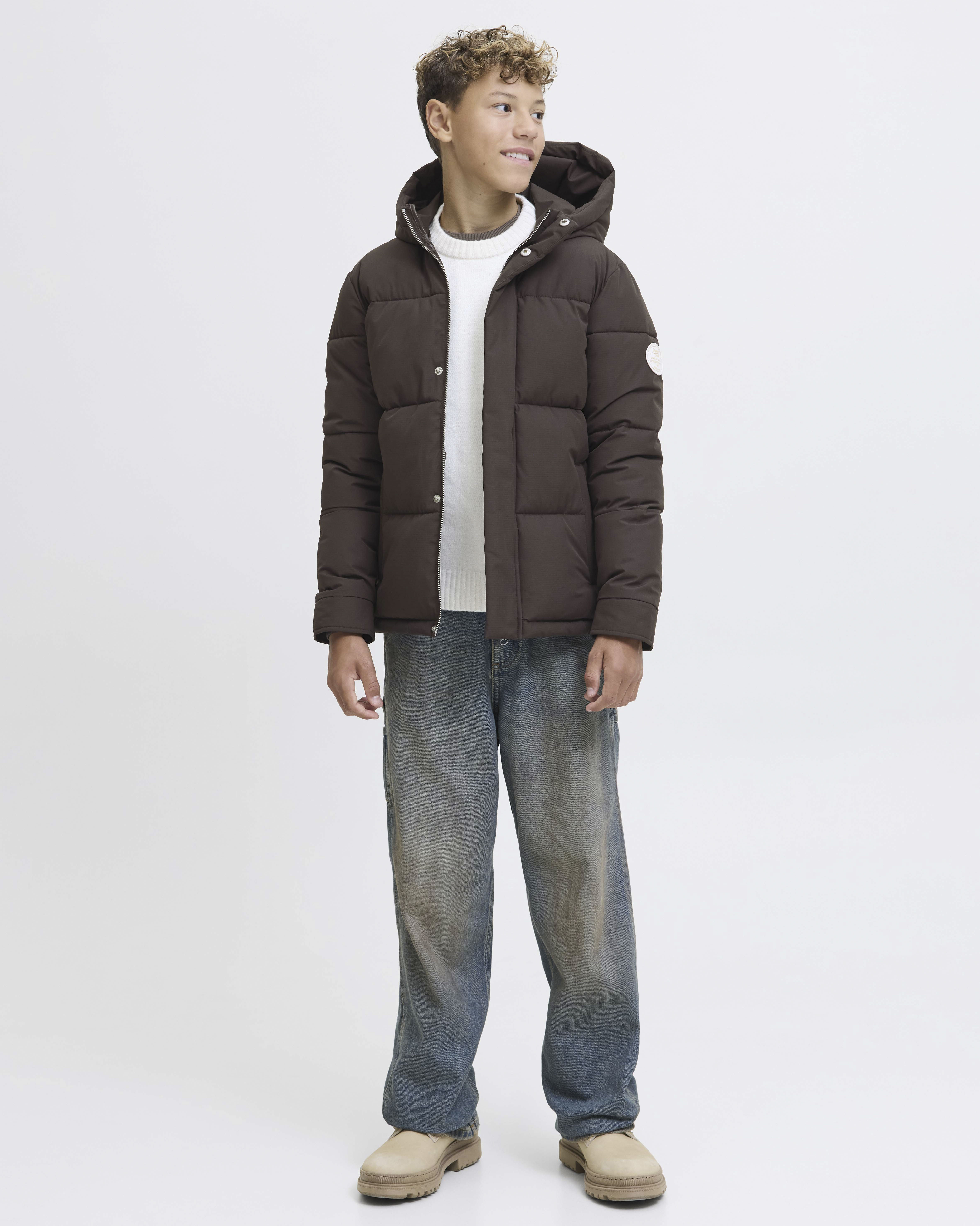Piumino Jack & Jones moro trapuntato con cappuccio image