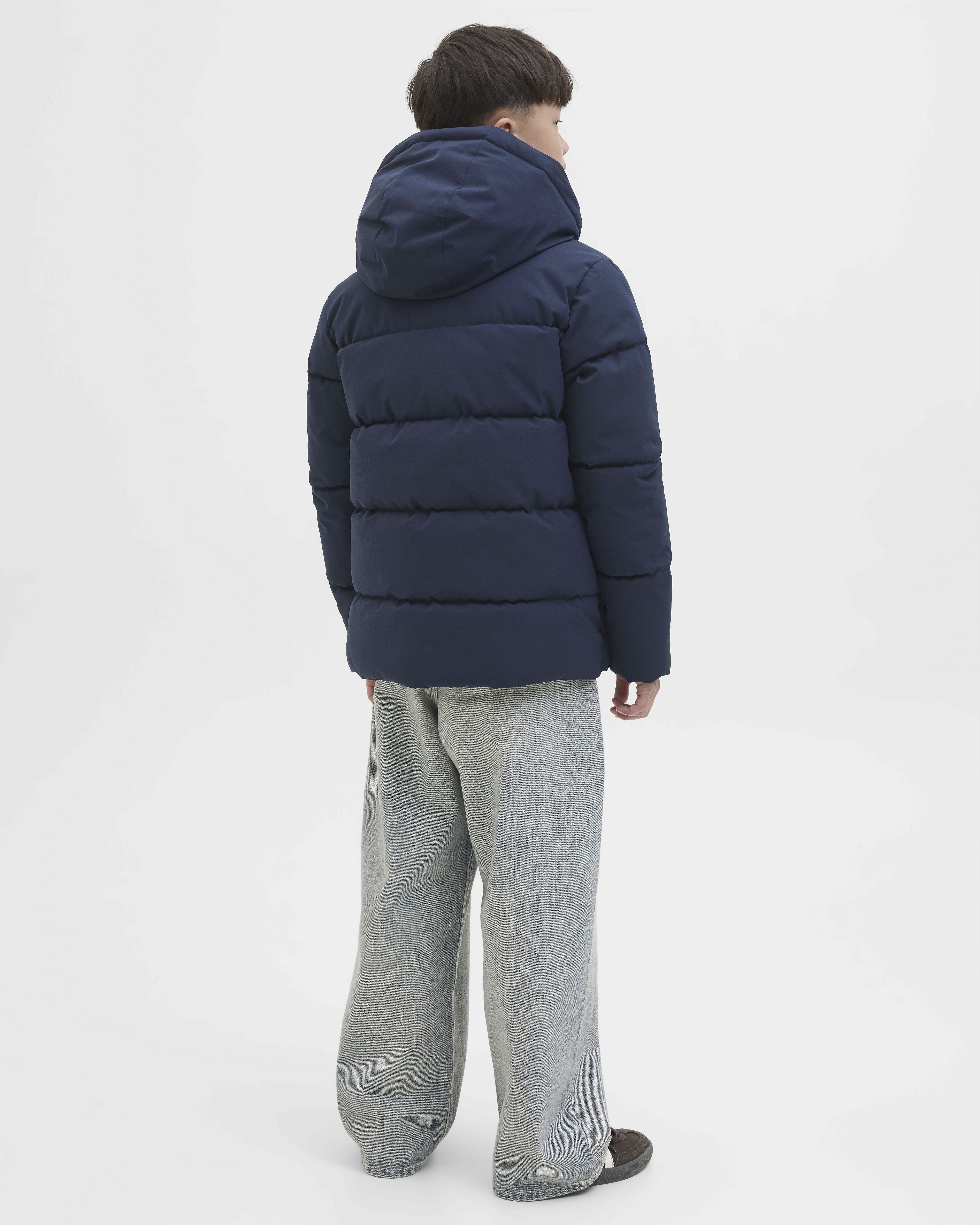 Piumino Jack & Jones blu imbottito con cappuccio image