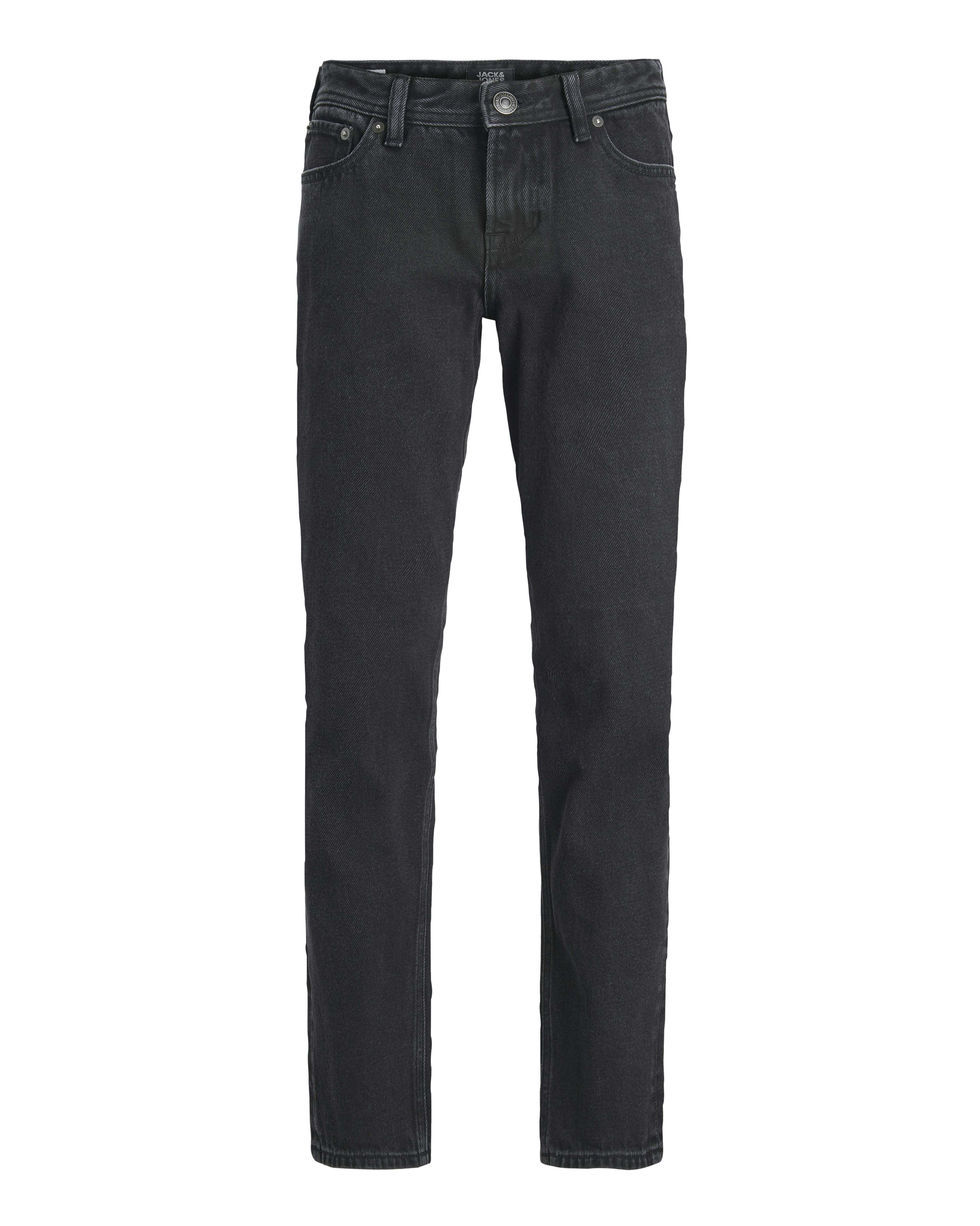 Jeans regular fit nero in puro cotone