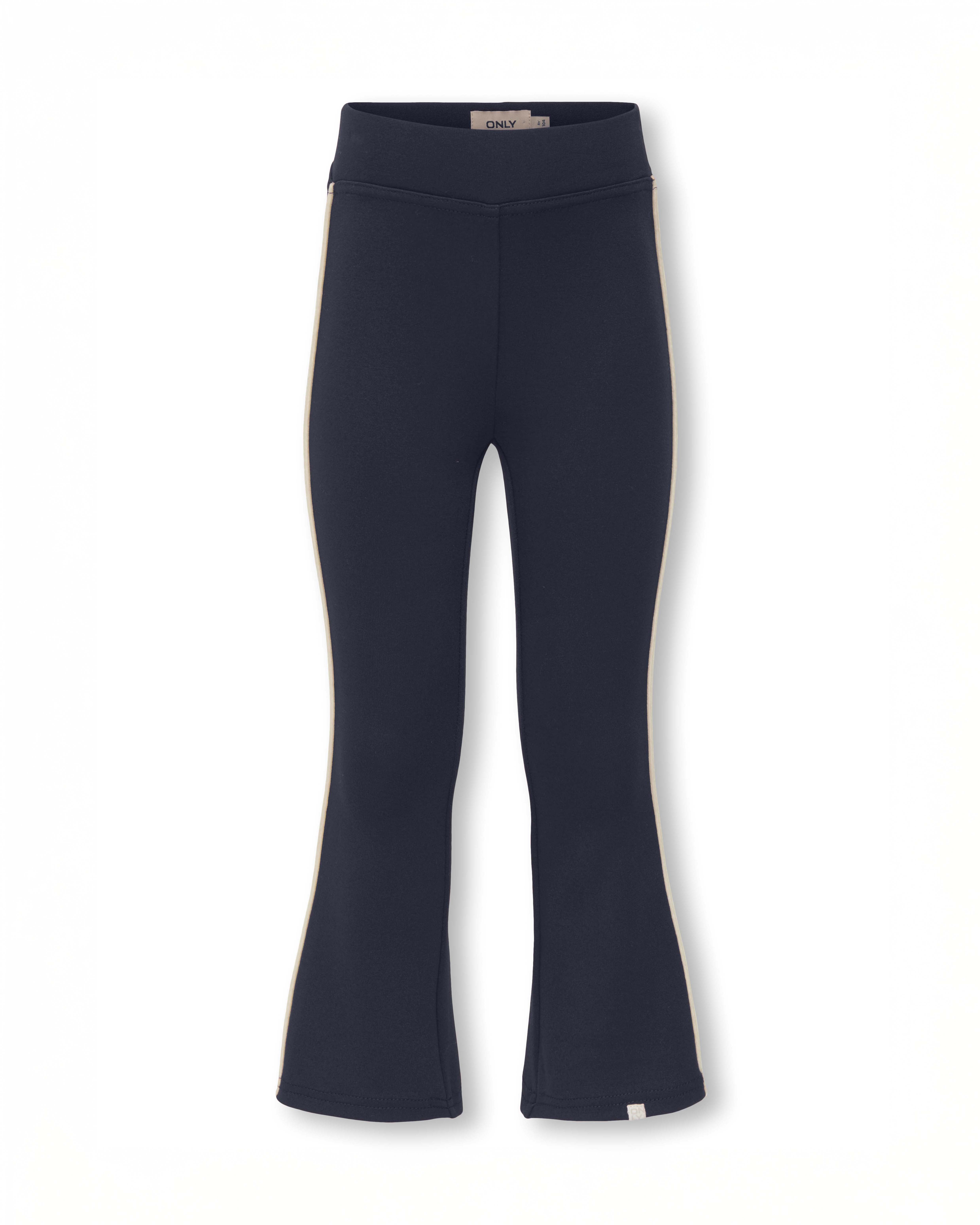 Leggins flare Kids Only blu con riga bianca