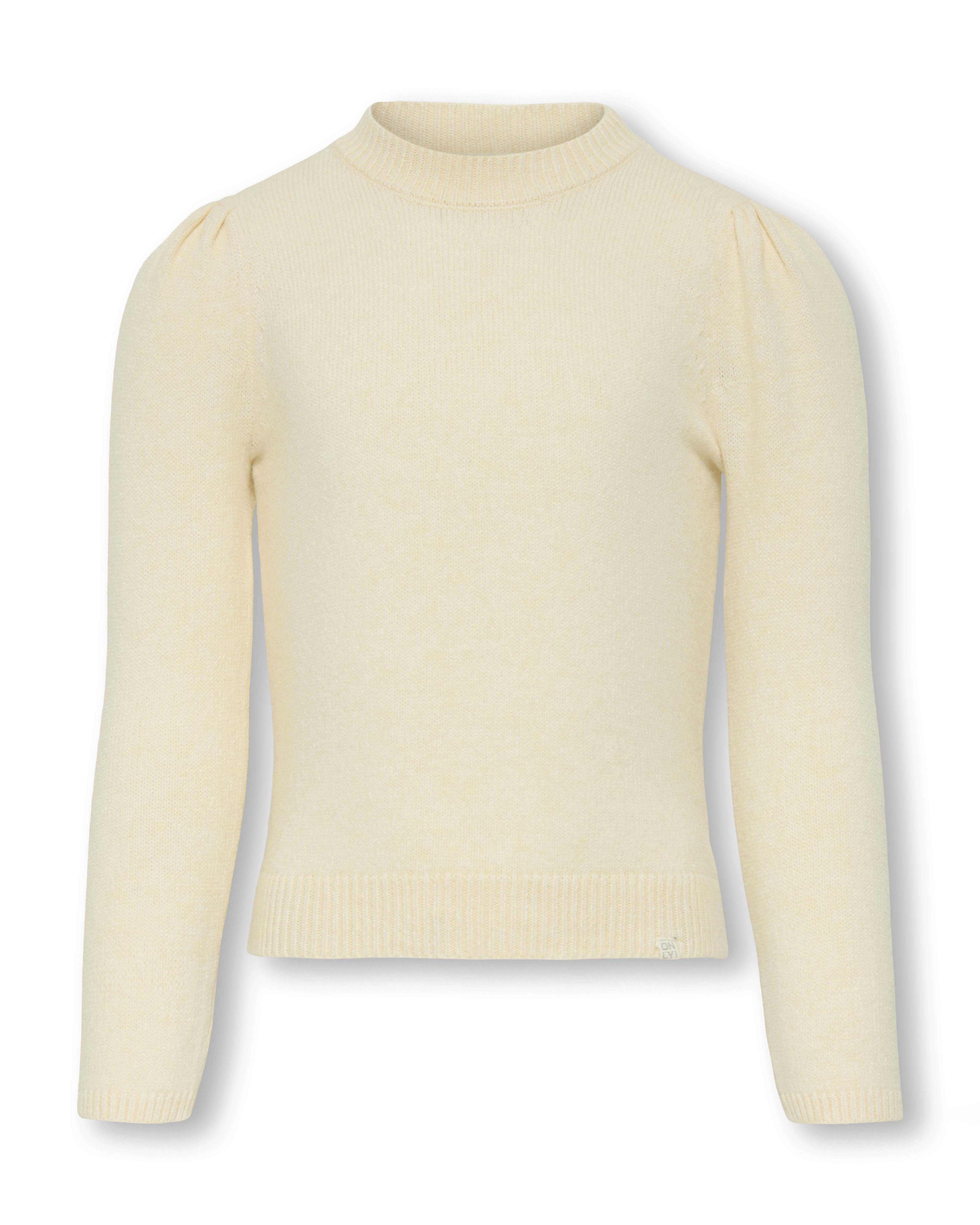 Maglia Kids Only color panna in misto viscosa con maniche a sbuffo