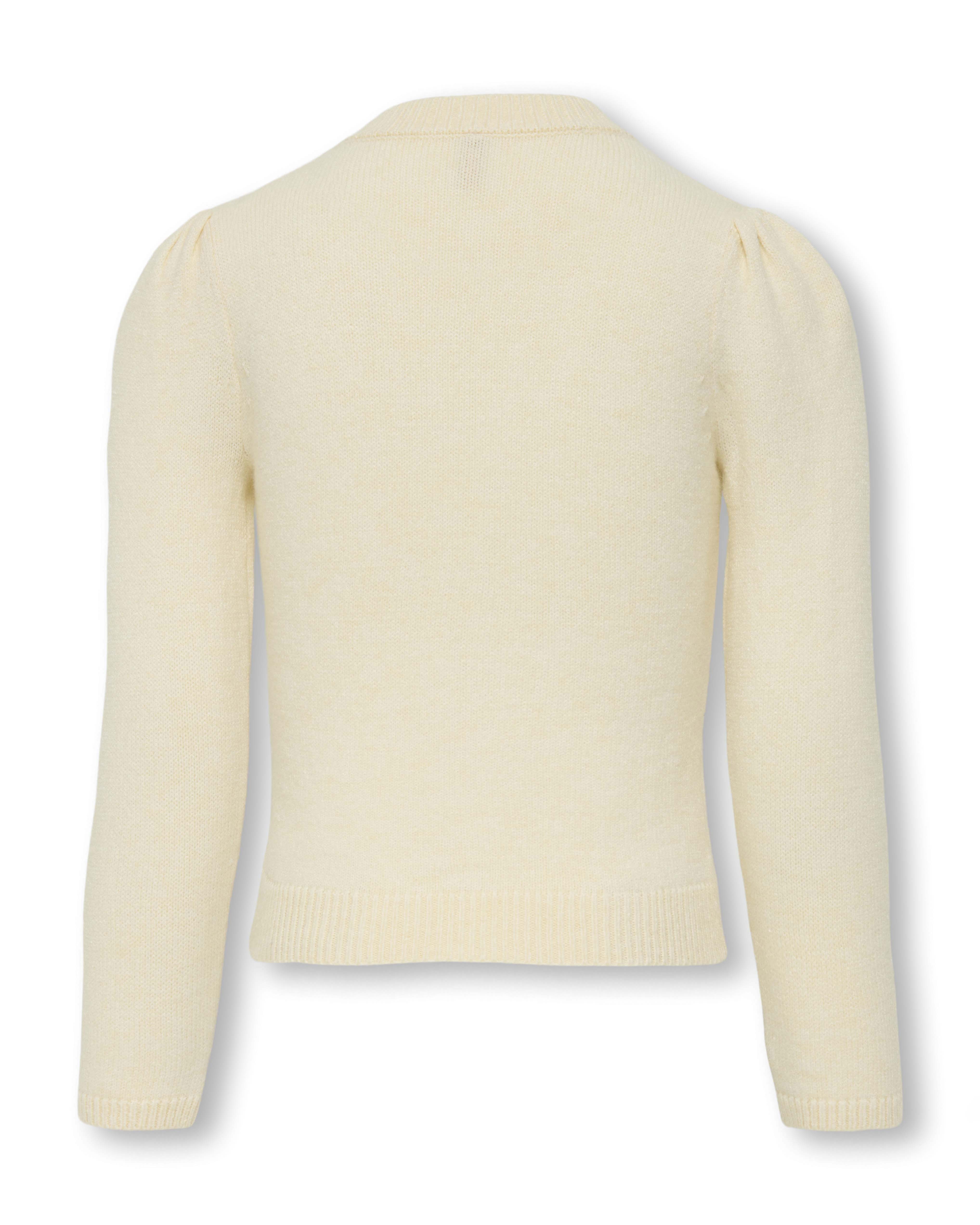 Maglia Kids Only color panna in misto viscosa con maniche a sbuffo image