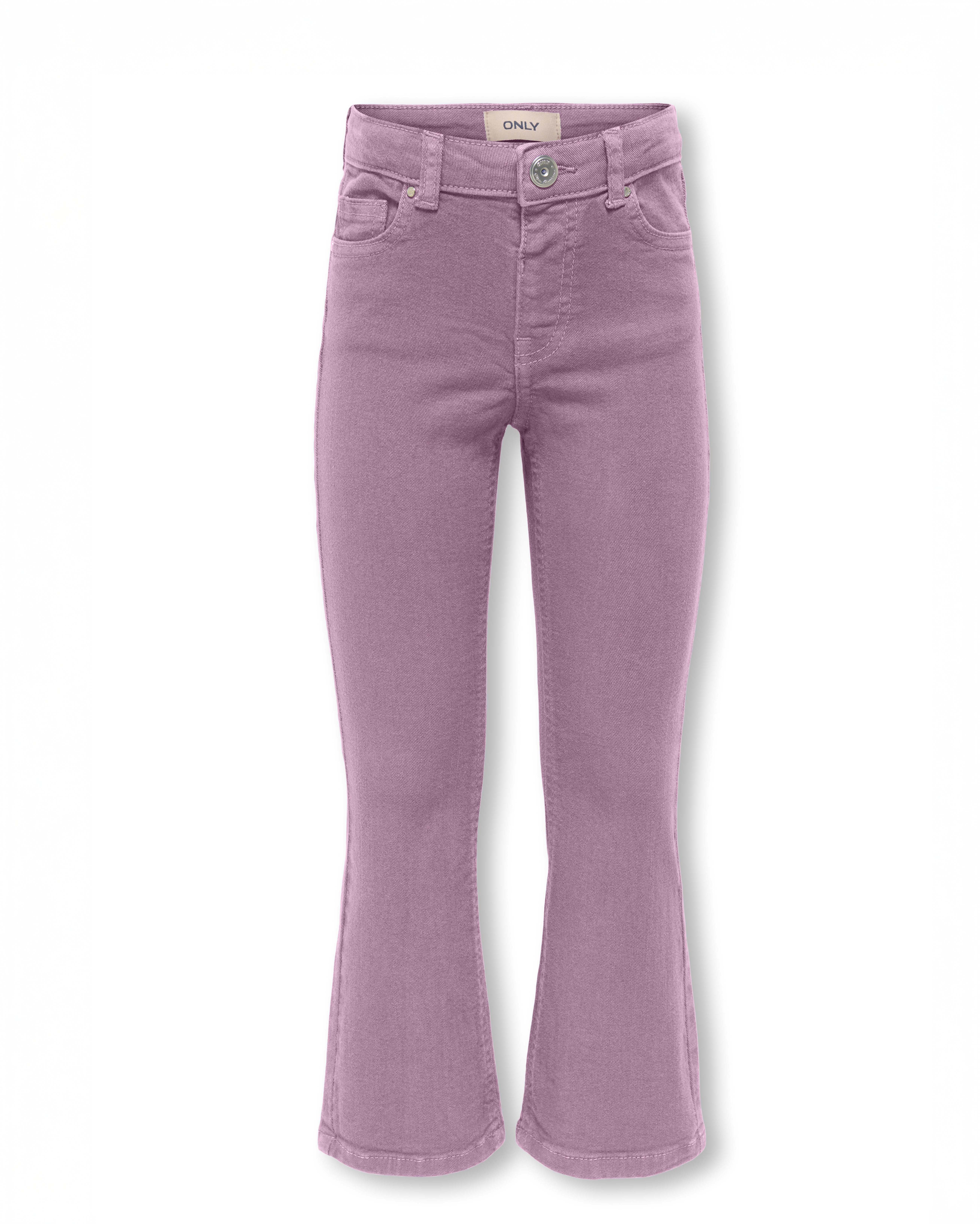 Pantalone flare Kids Only rosa in cotone stretch