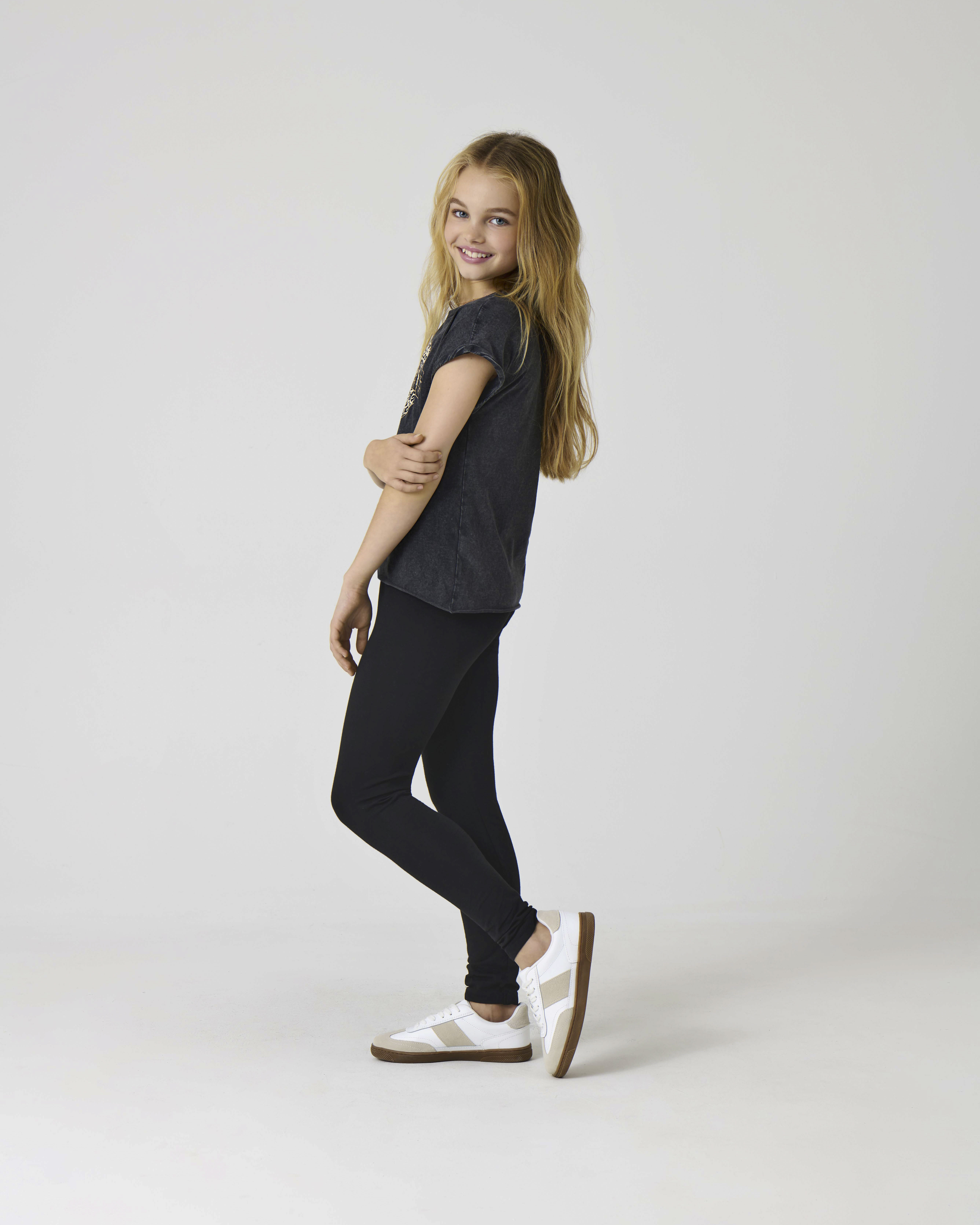 Leggins Kids Only nero in cotone stretch image