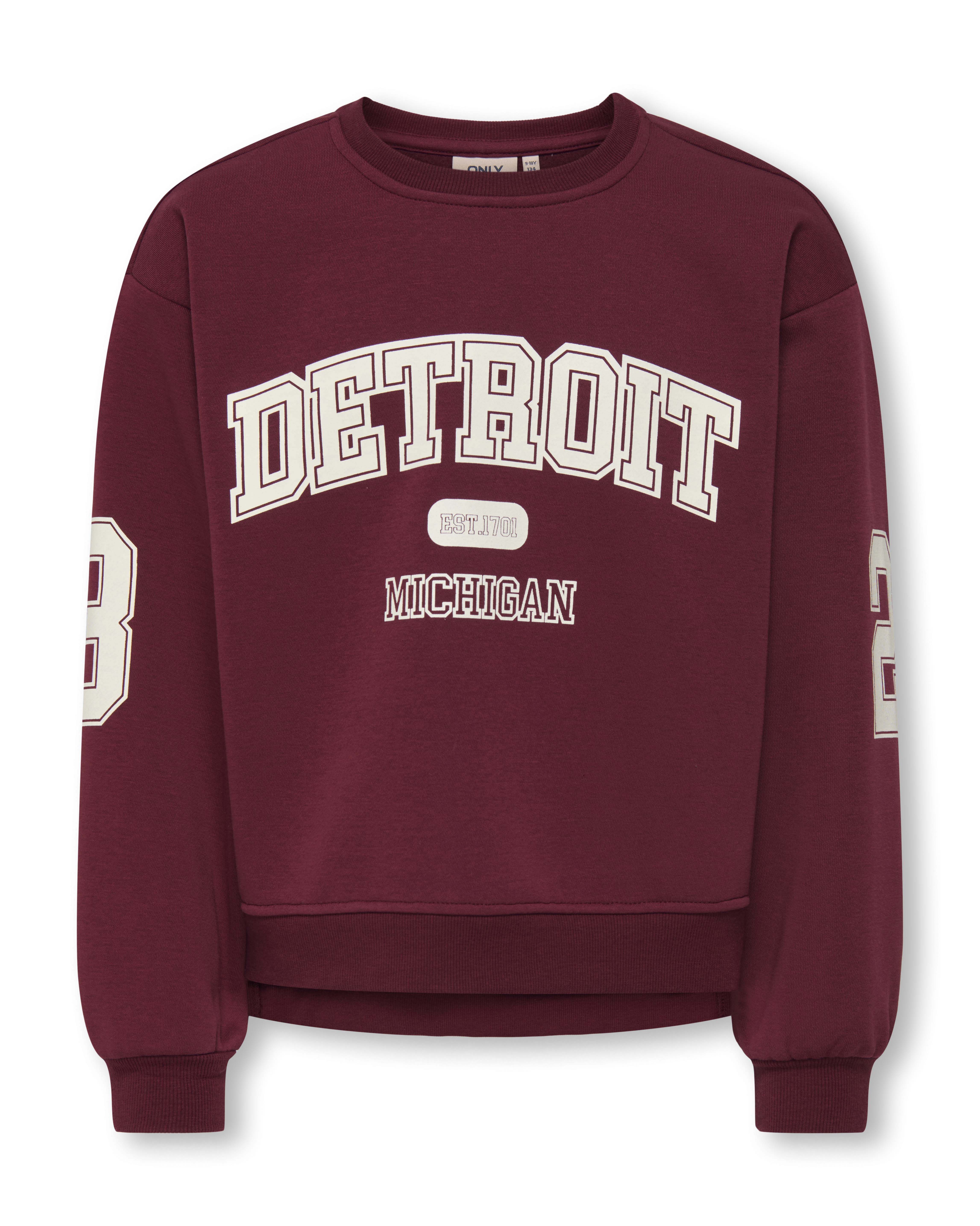 Felpa Kids Only bordeaux in misto cotone stile college image