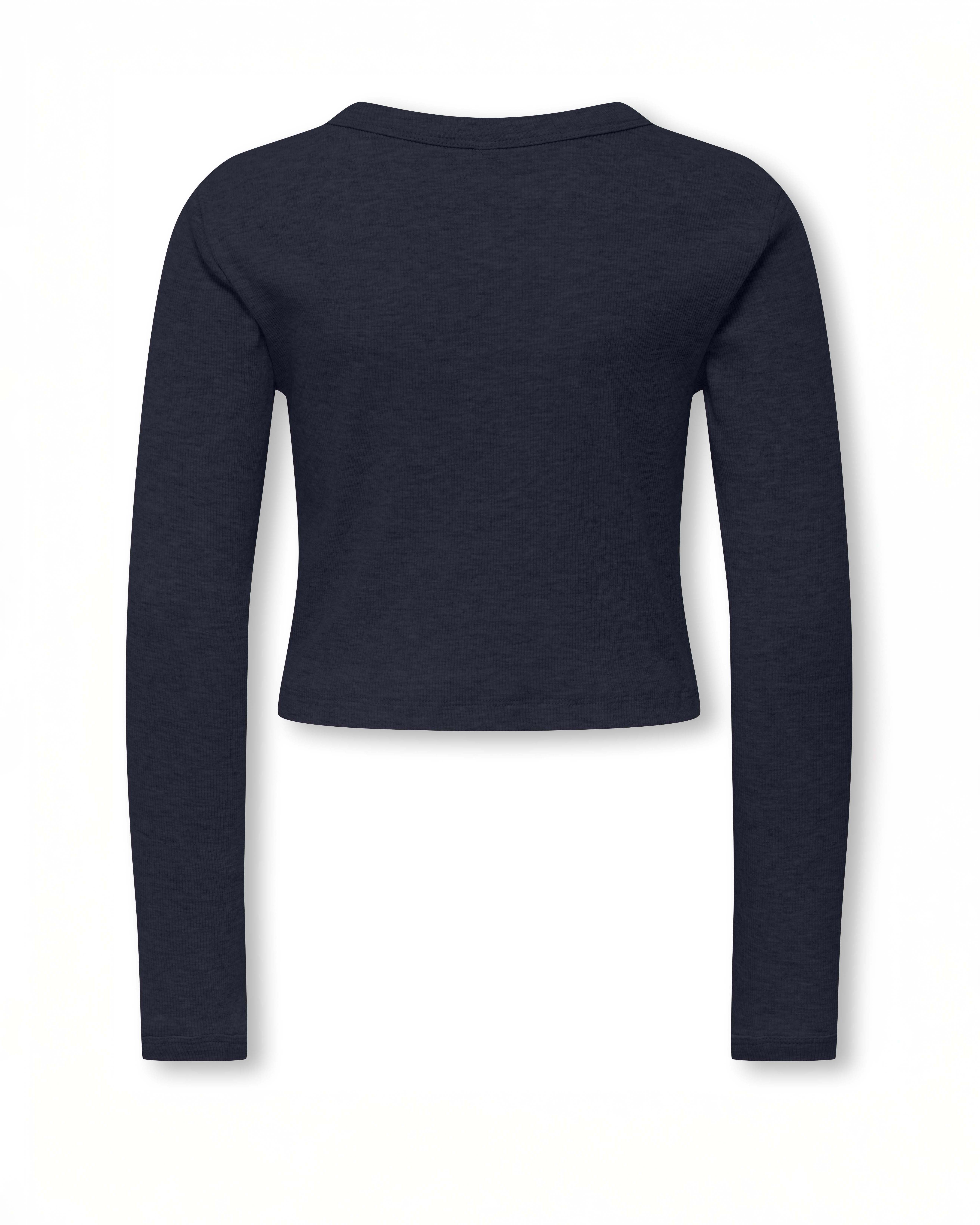 T-shirt Kids Only blu in cotone stretch a maniche lunghe image