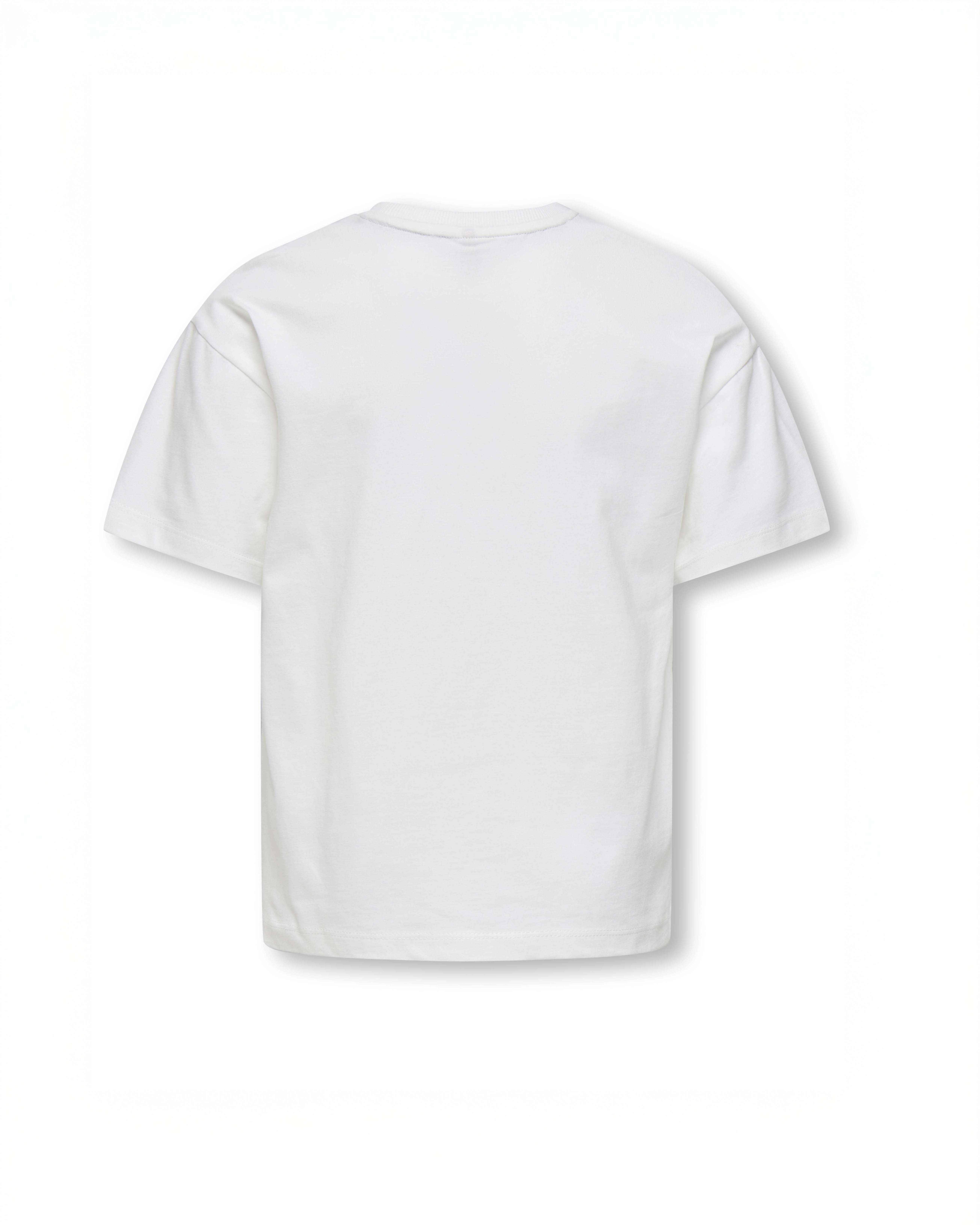 T-shirt Kids Only avorio stile college con logo verde image