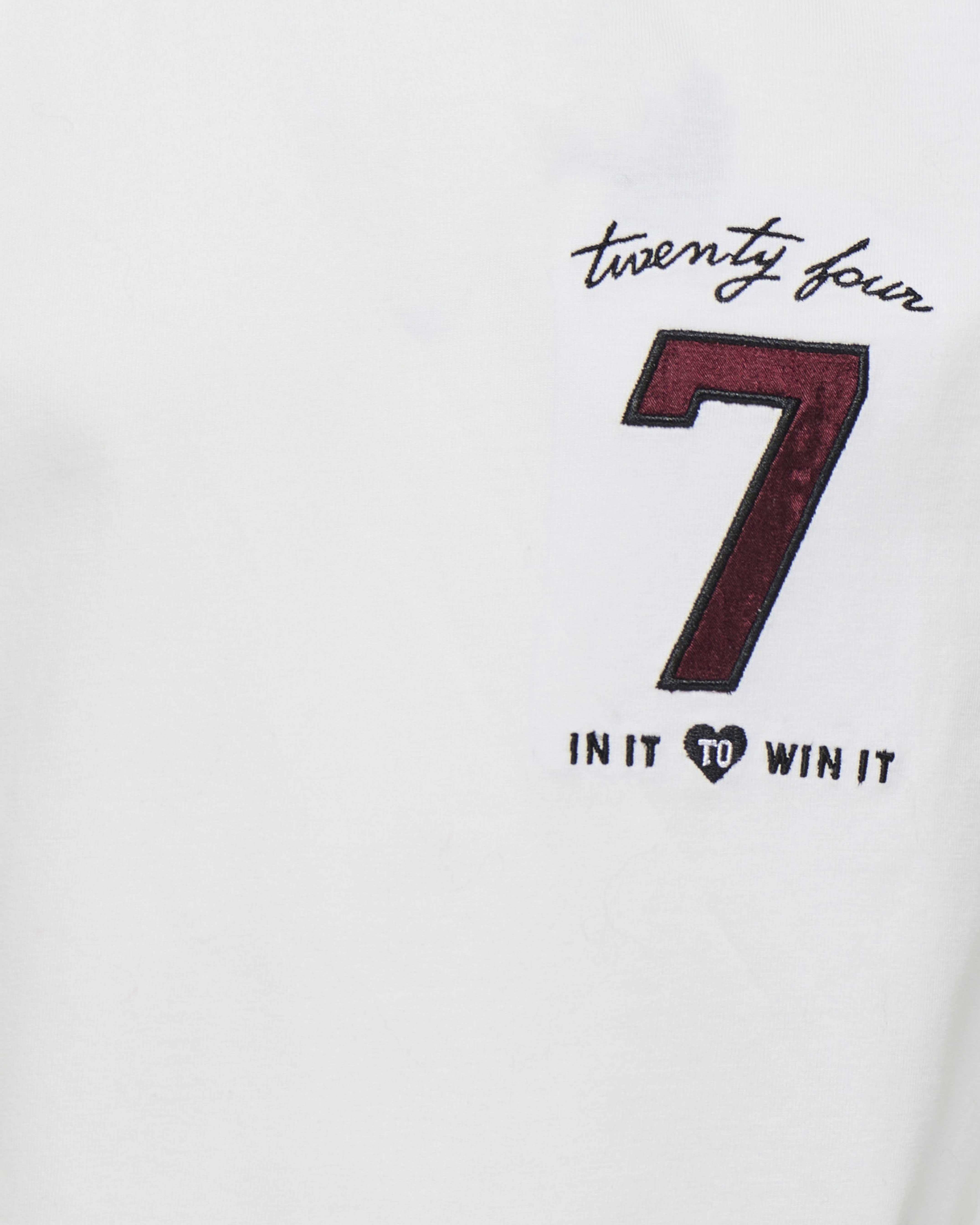 T-shirt Kids Only avorio stile college con logo bordeaux image